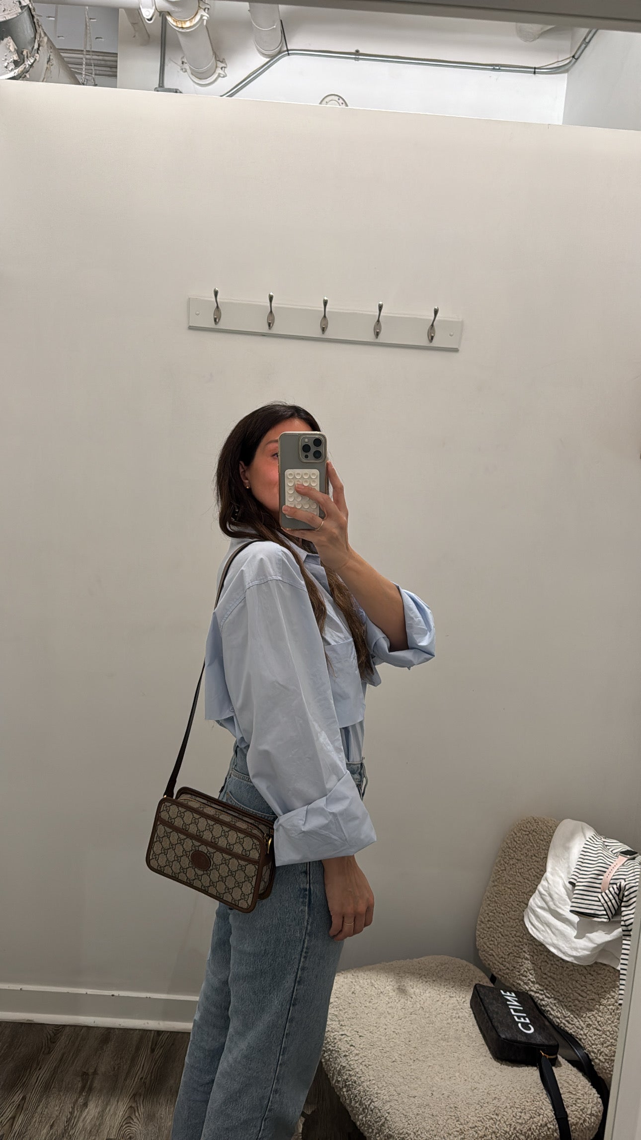 Gucci GG Mini Messenger Crossbody Bag, Brown