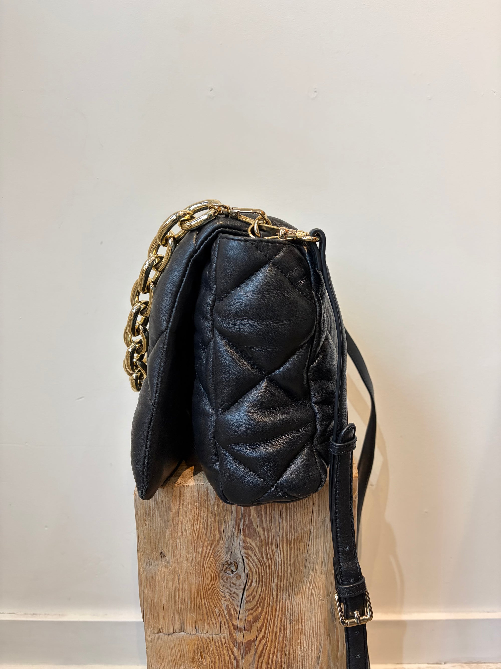 Stand Studio Brynnie Quilted Lamb Leather Handbags Black