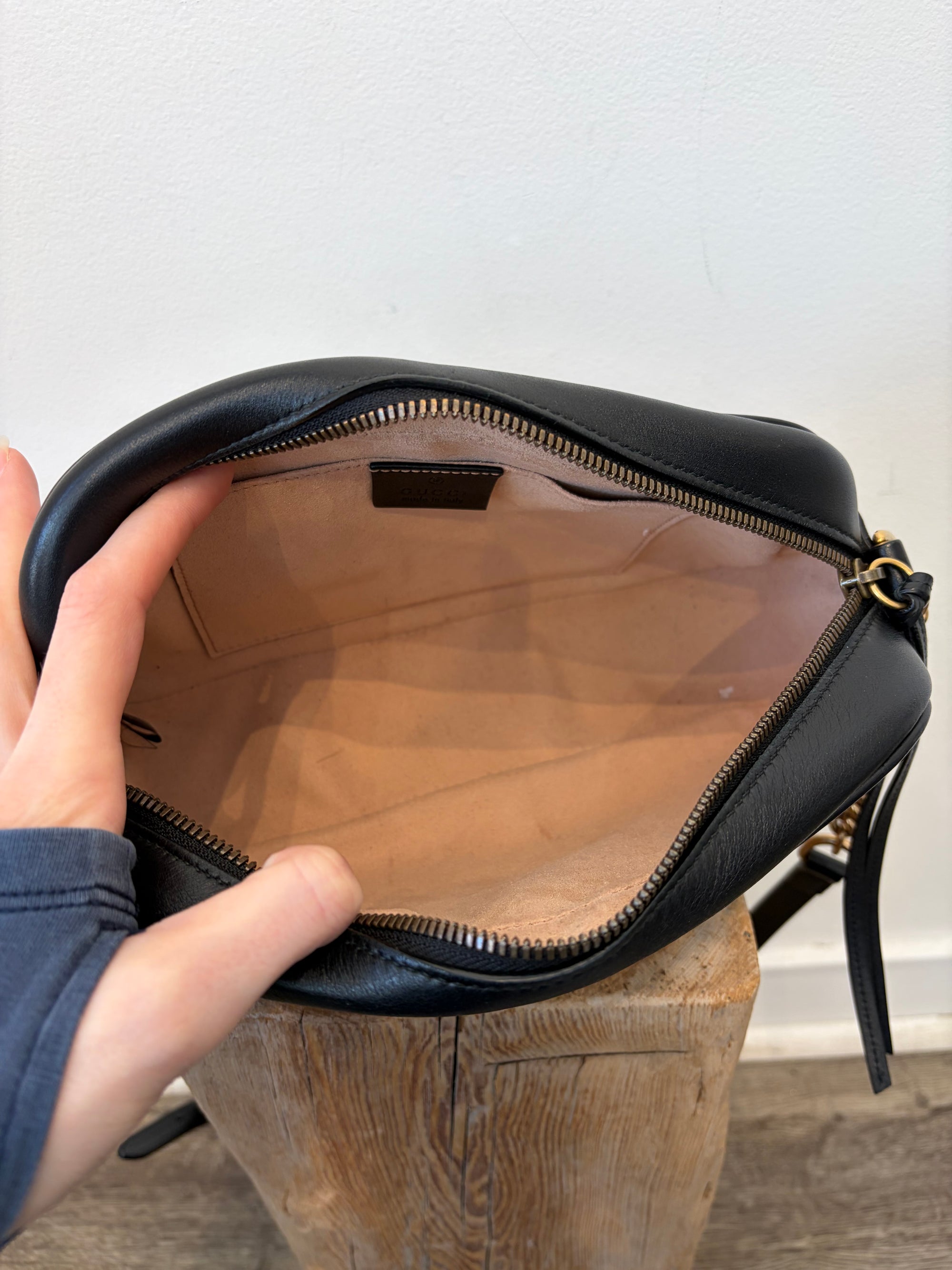 Gucci GG Matelassé Small Camera Bag, Black