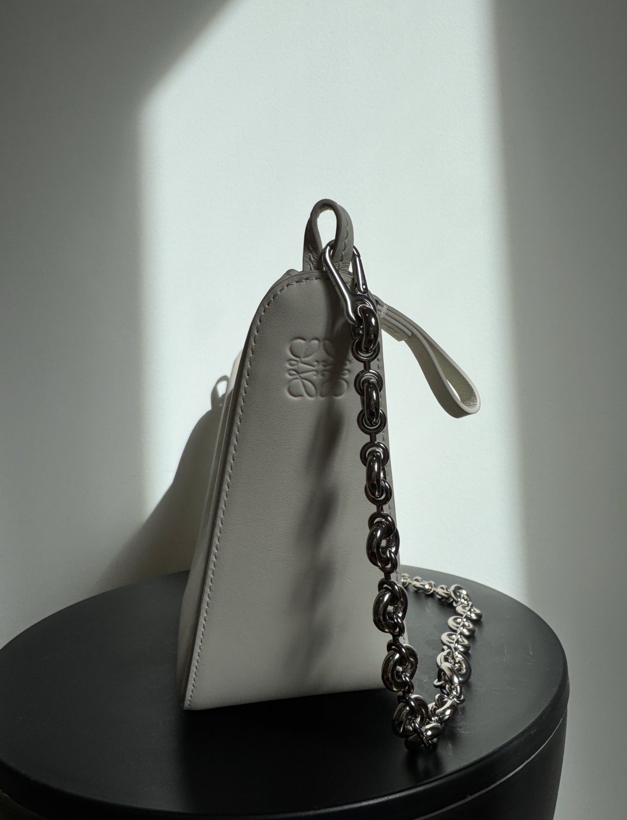 Loewe Hammock Hobo Bag Cream with Donut Chain
