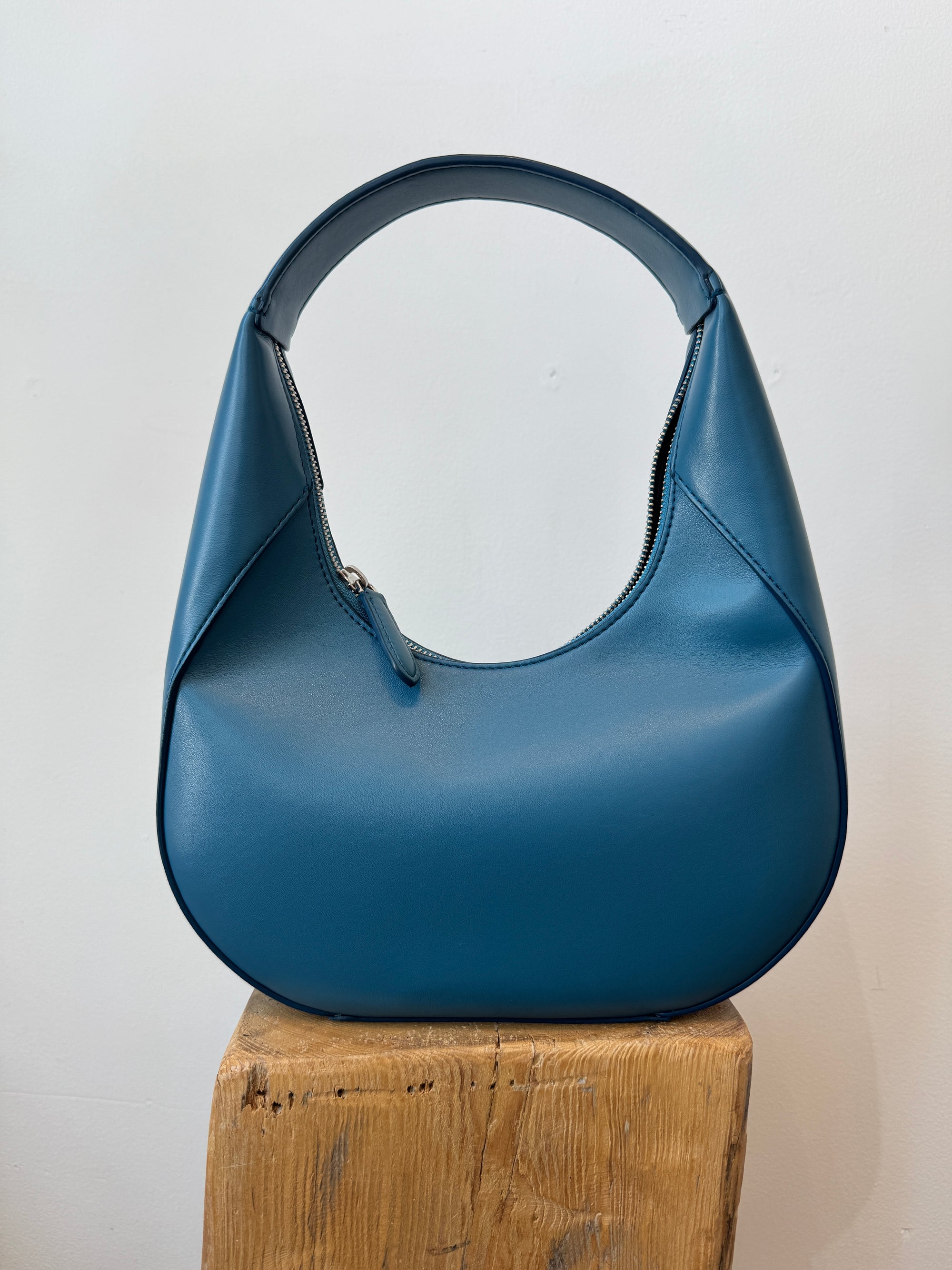 Stella McCartney Small Perforated Logo Shoulder Bag, Blue