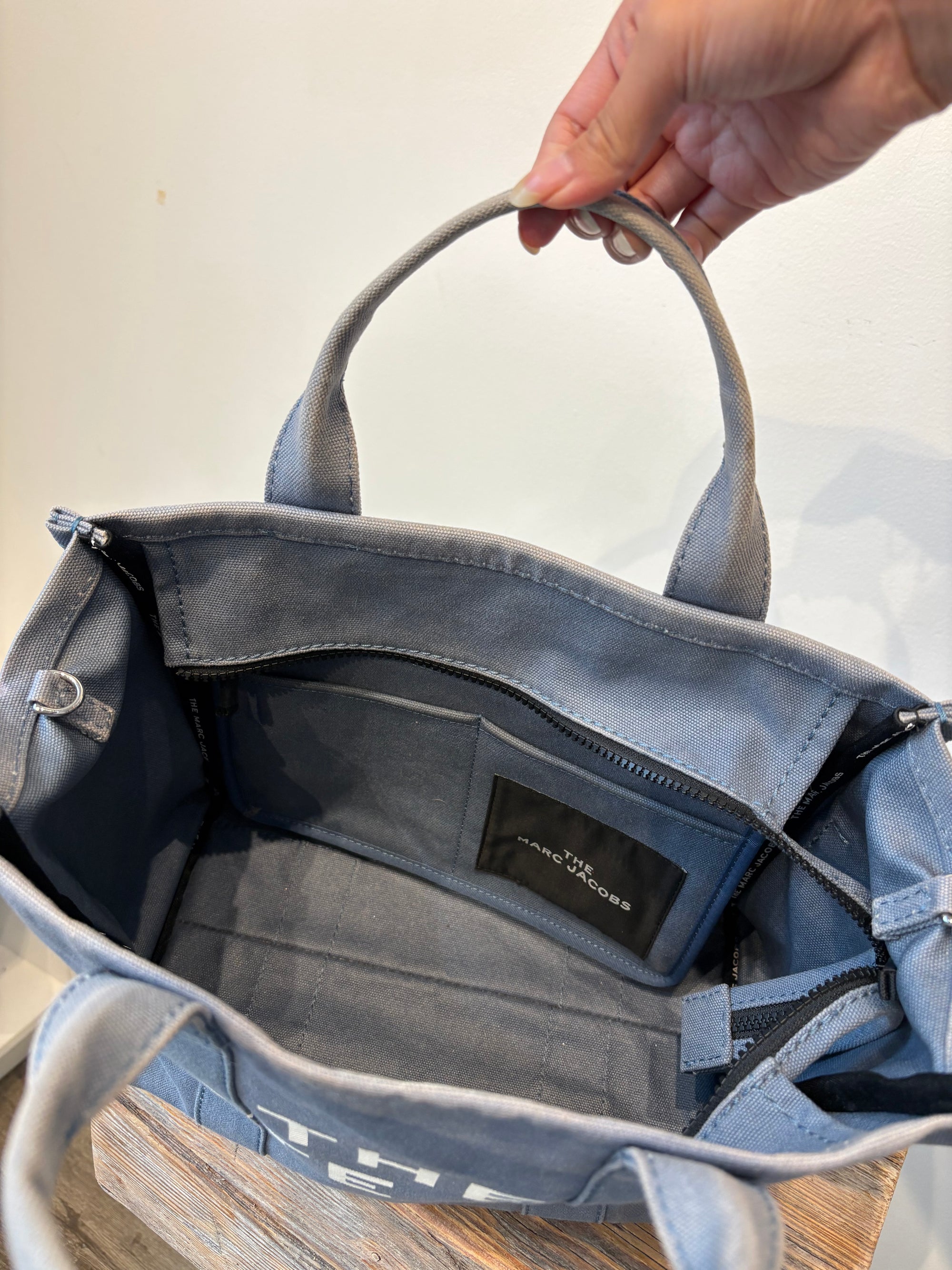 Marc Jacobs Blue Canvas Medium Tote Bag