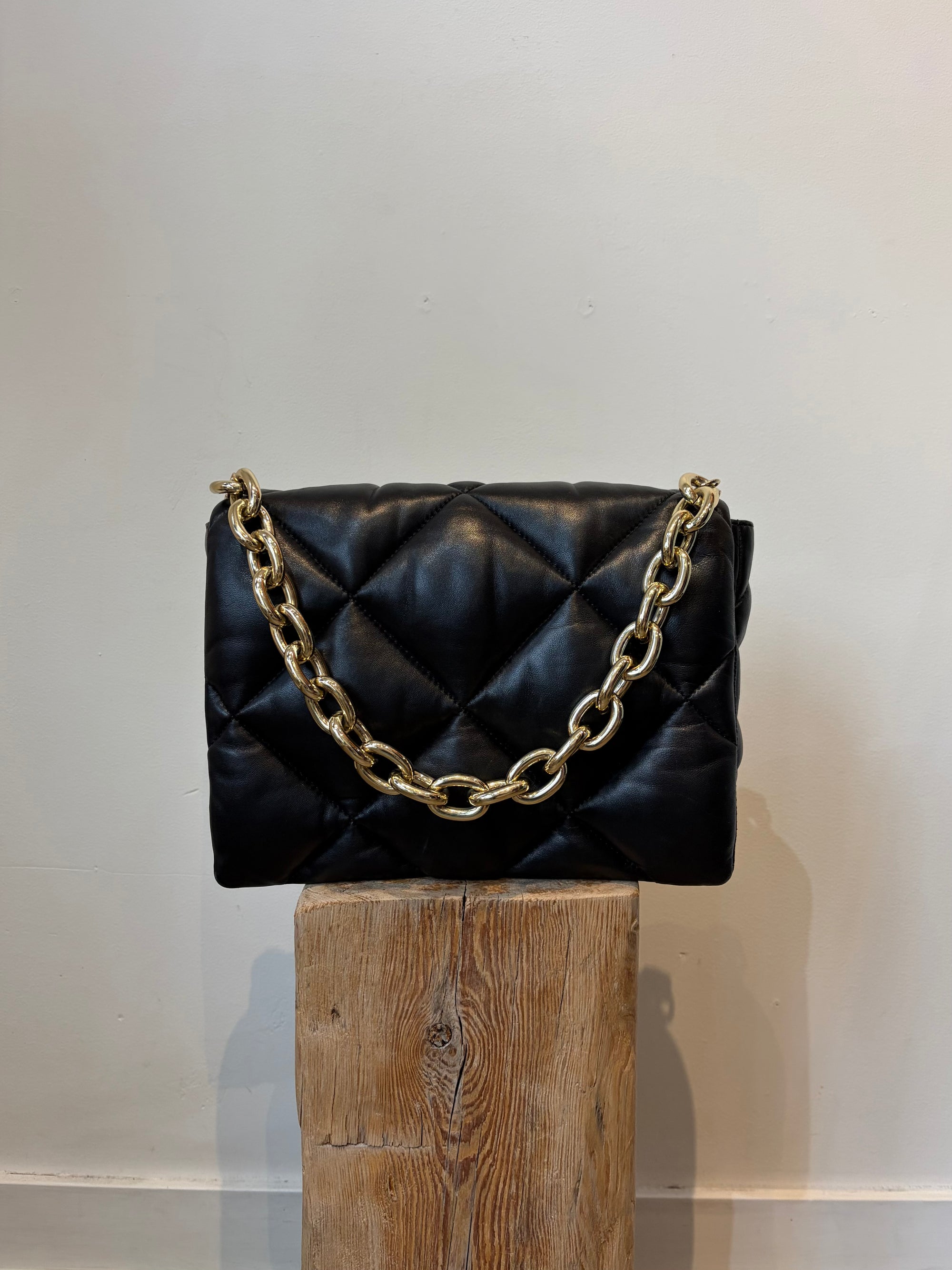 Stand Studio Brynnie Quilted Lamb Leather Handbags Black