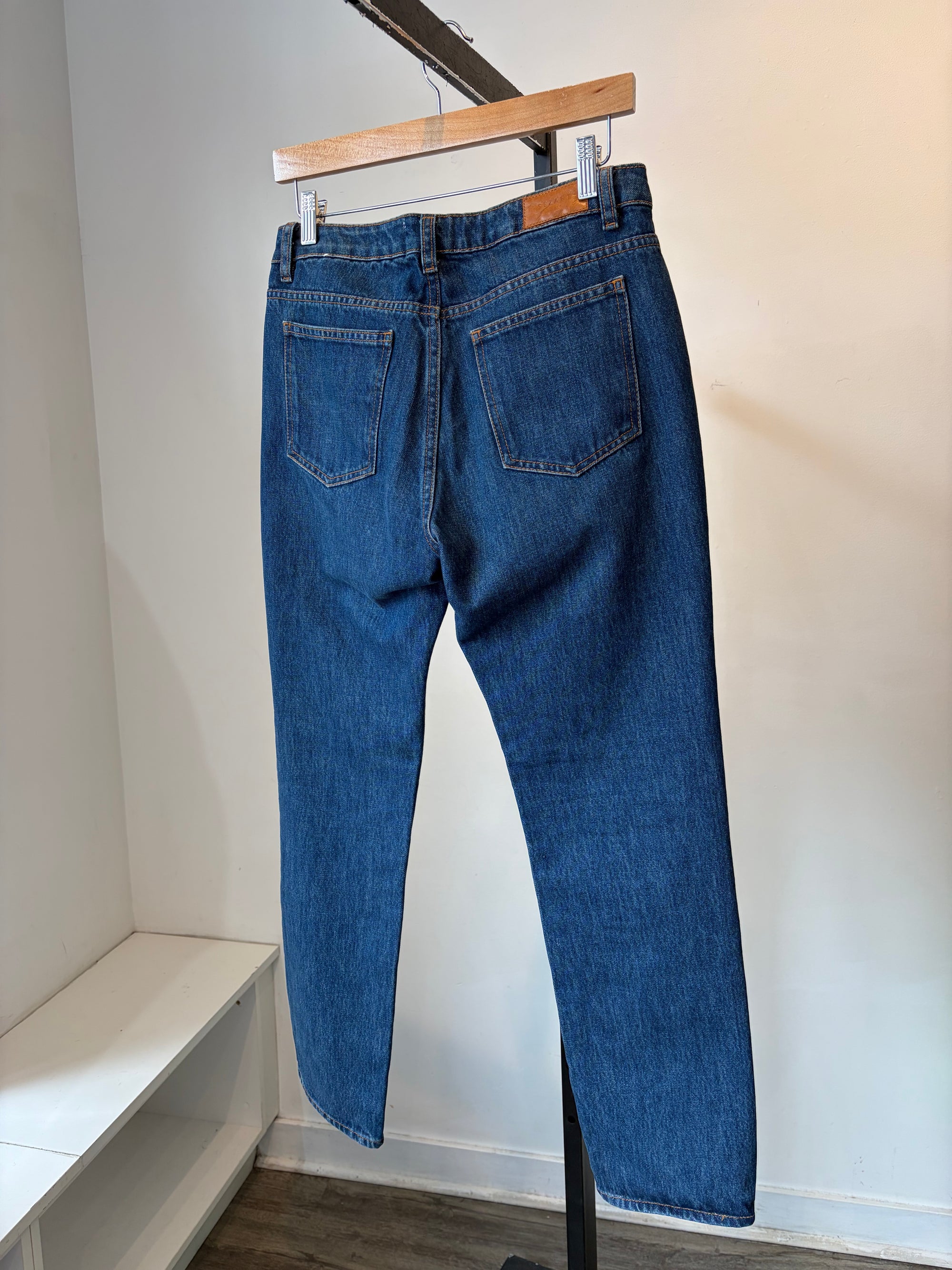 Sézane, Straight Leg Blue Jeans, 29