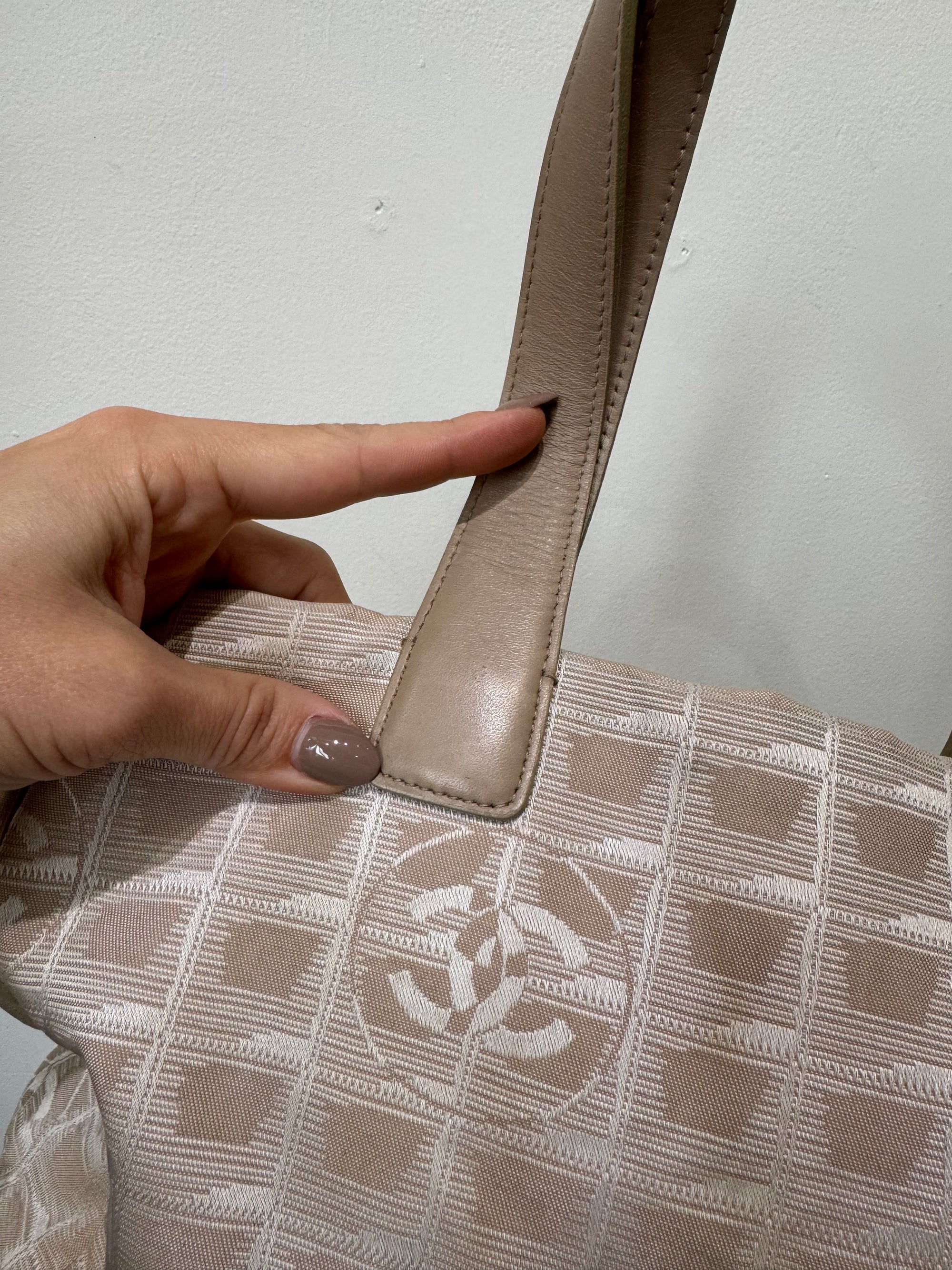 chanel beige travel tote bag Chanel Vintage Travel Line Tote Bag, Cream