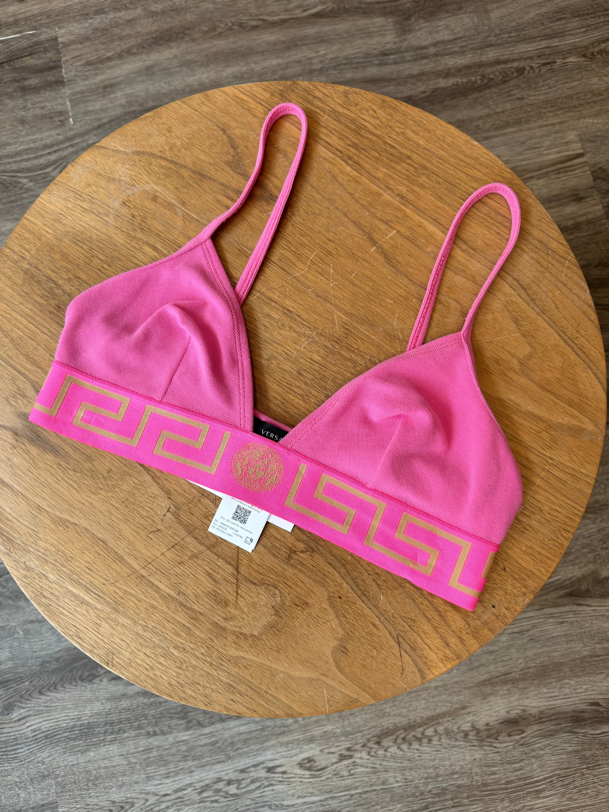 Versace Greca Pink Bikini, Size 3