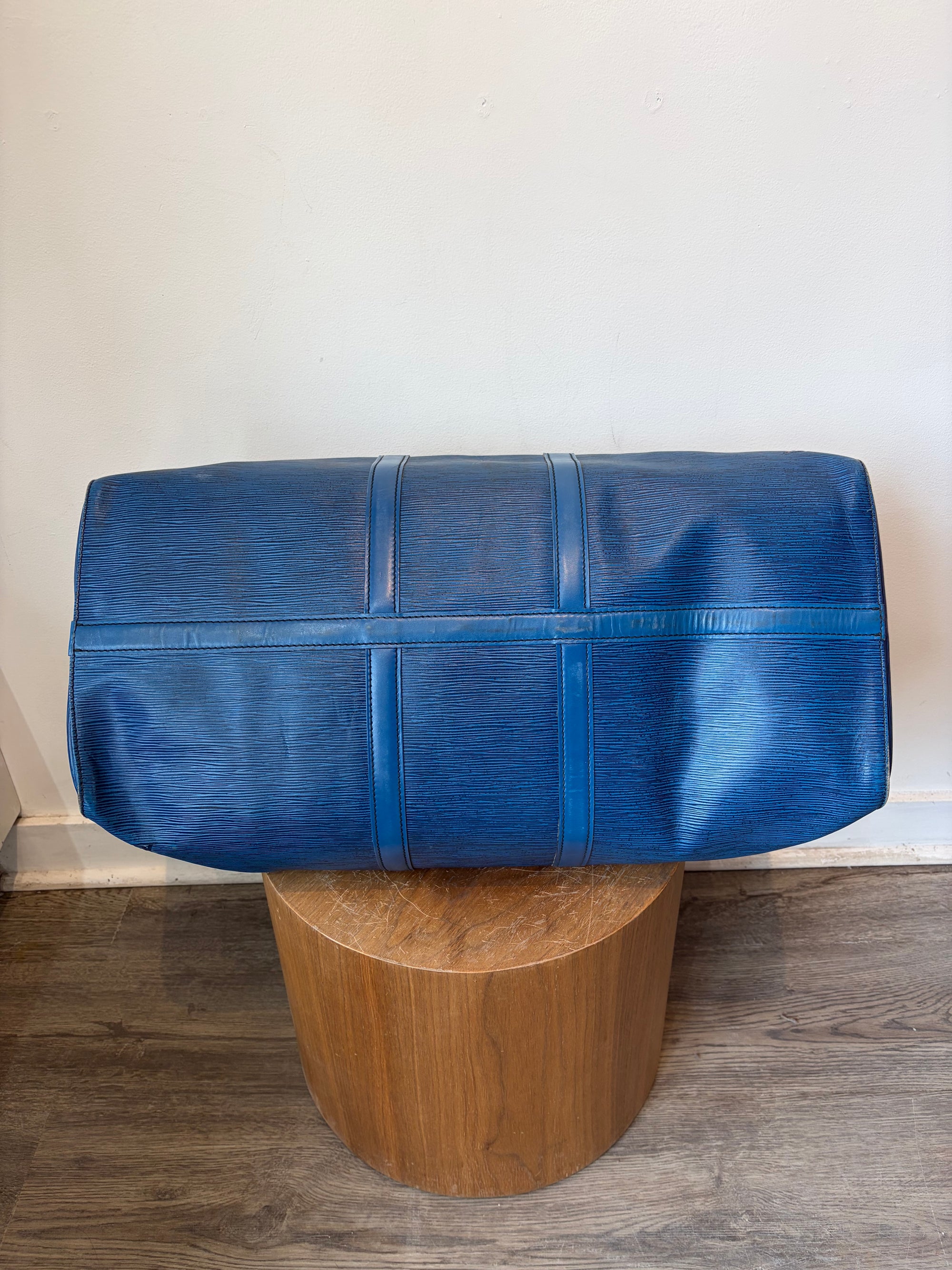 Louis Vuitton Vintage 1995 Keepall 55, Epi Leather, Blue
