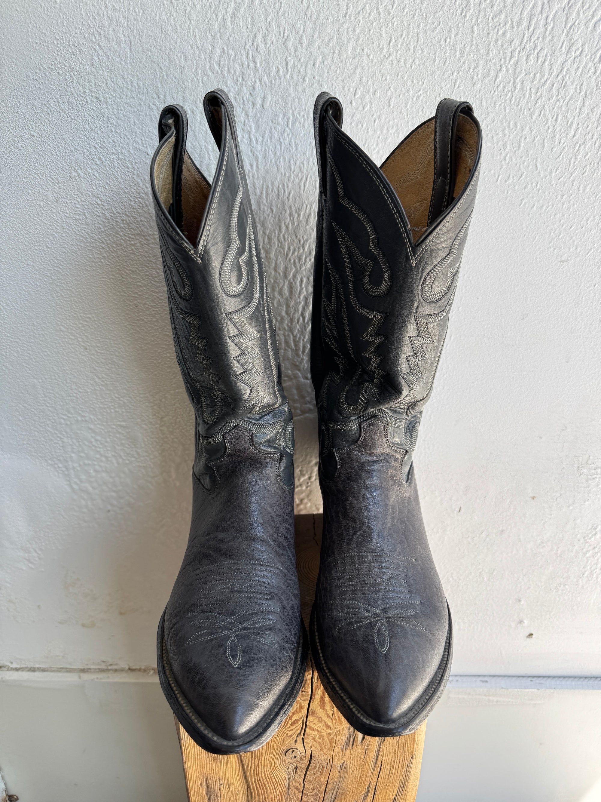 Justin leather western boots, Grey, 10