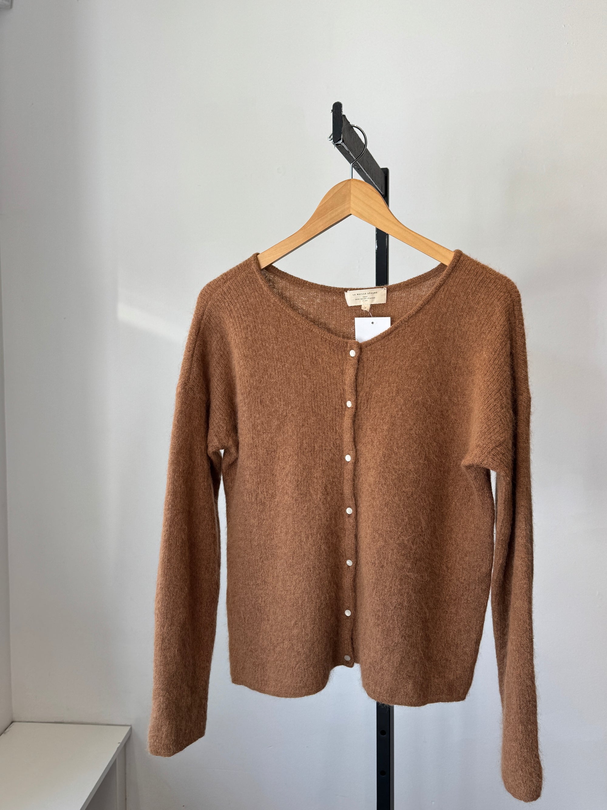 Sezane Gaspard Cardigan, brown, medium