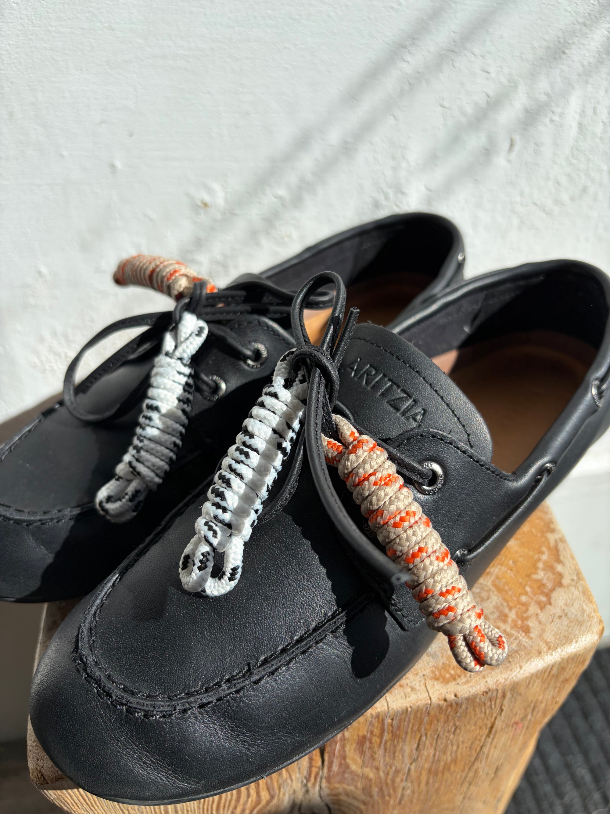 Aritzia x Sperry, AO boat shoes, Black, 6.5