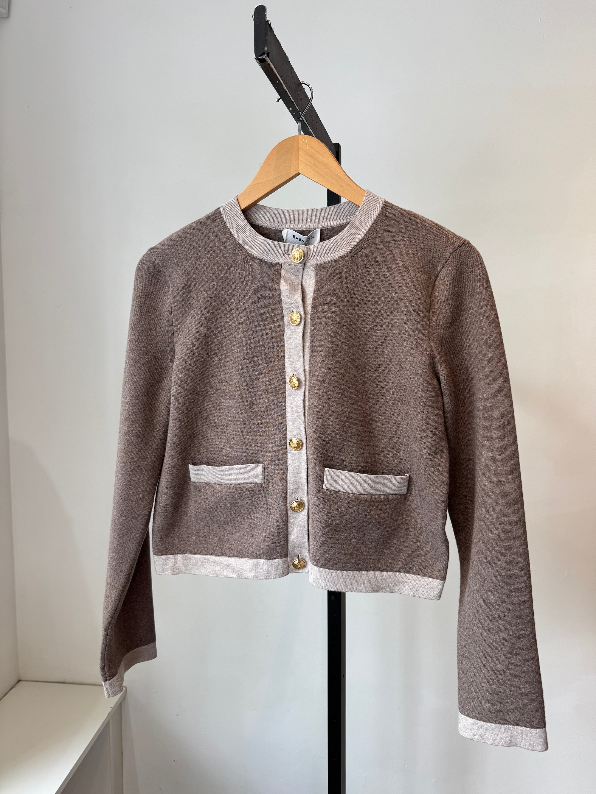 Babaton Approach two toned cardigan, XS