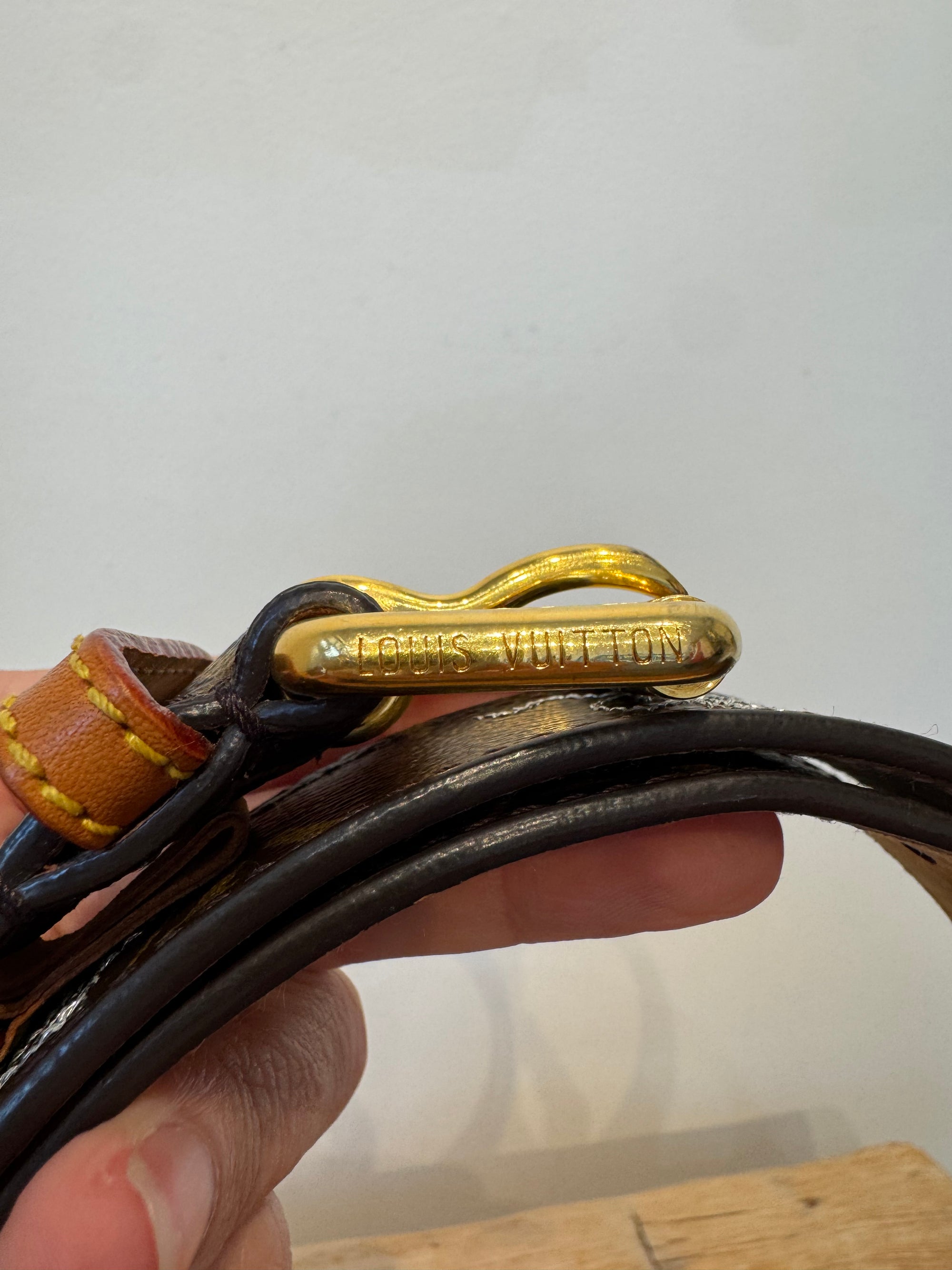 Louis Vuitton Limited Edition Dentelle Belt, Brown, 90/36