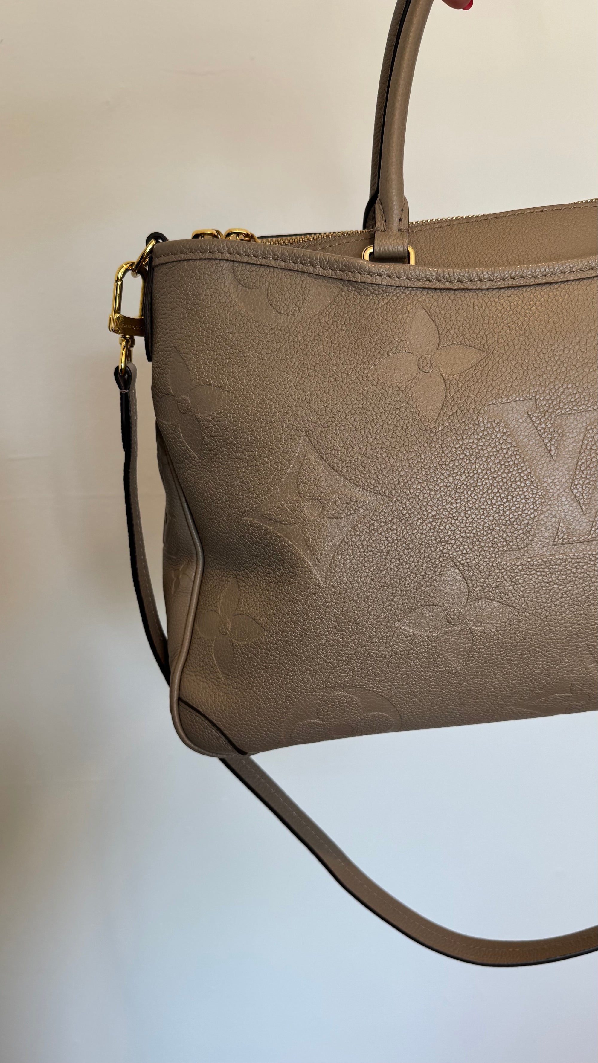 Louis Vuitton Trianon MM Handbag, Tourterelle Grey