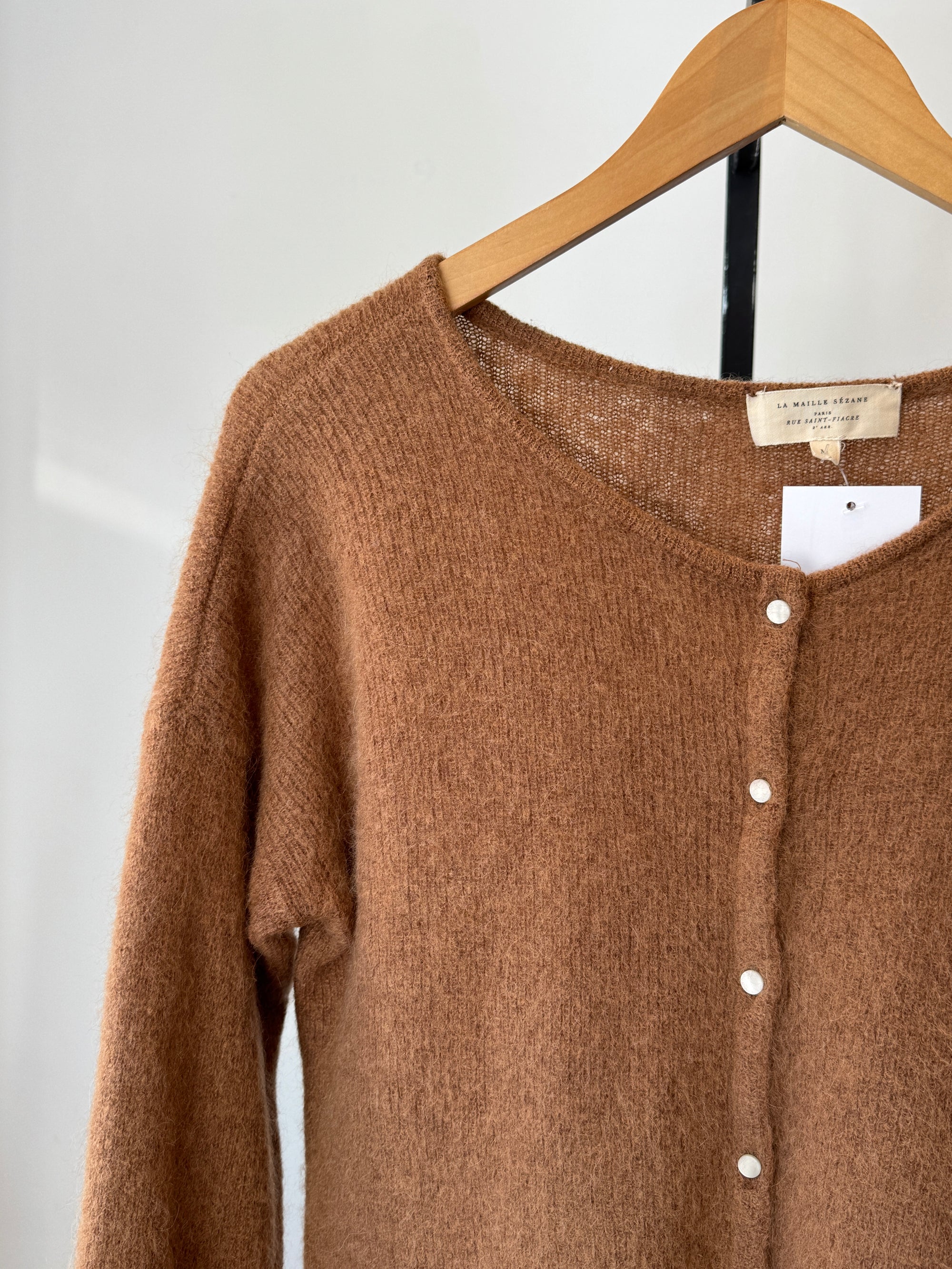 Sezane Gaspard Cardigan, brown, medium