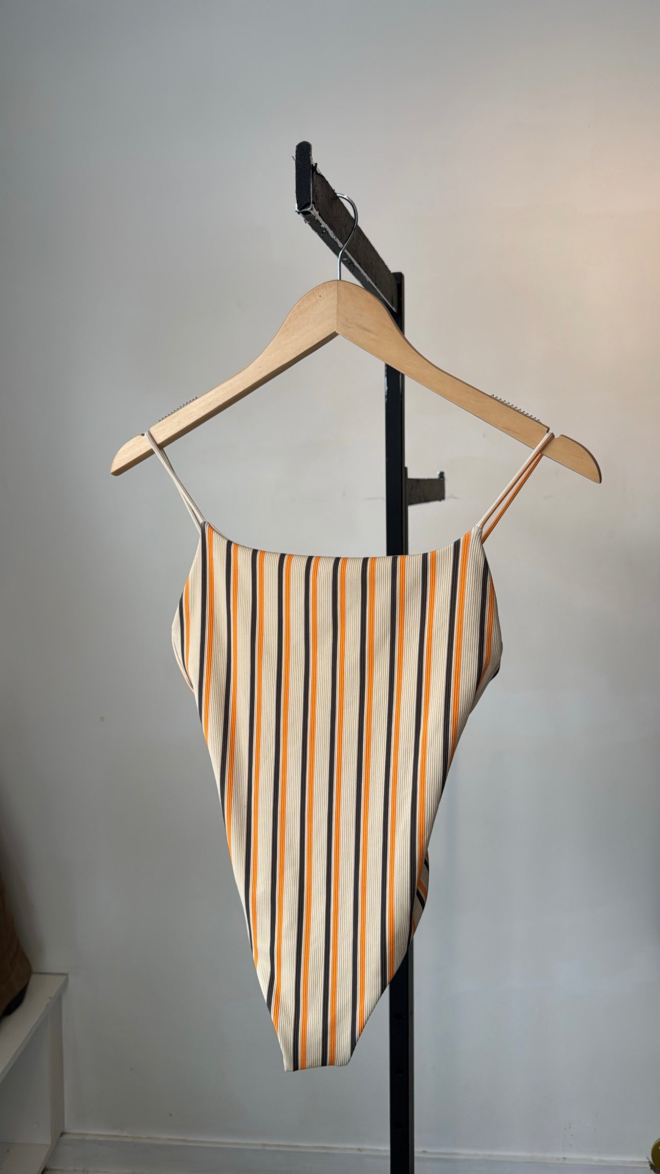 Zulu and Zephyr Licorice Stripe Rib One Piece, swimsuit, Striped, 4