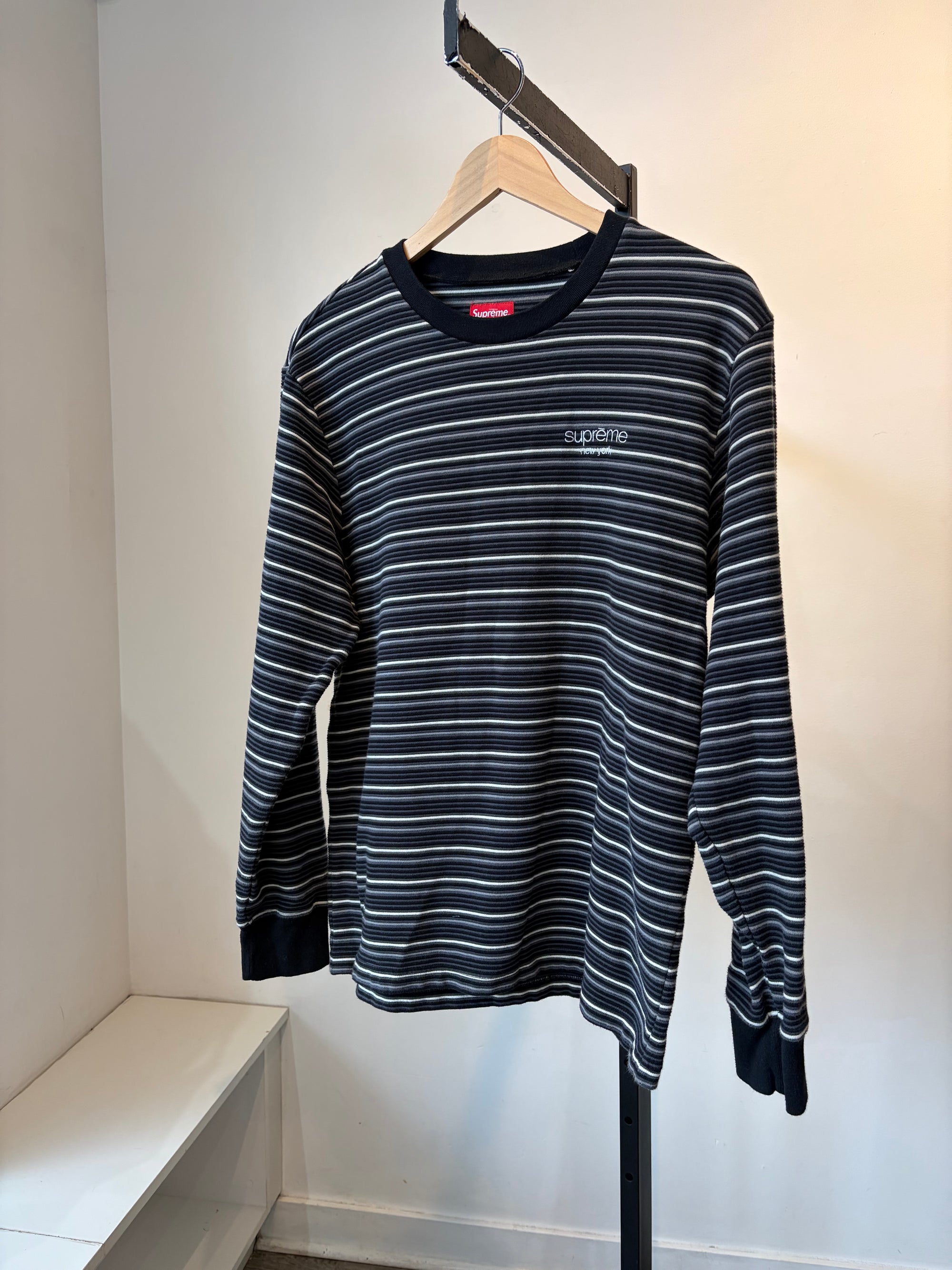 Supreme Long Sleeve T-shirt, Multi/Striped, Medium