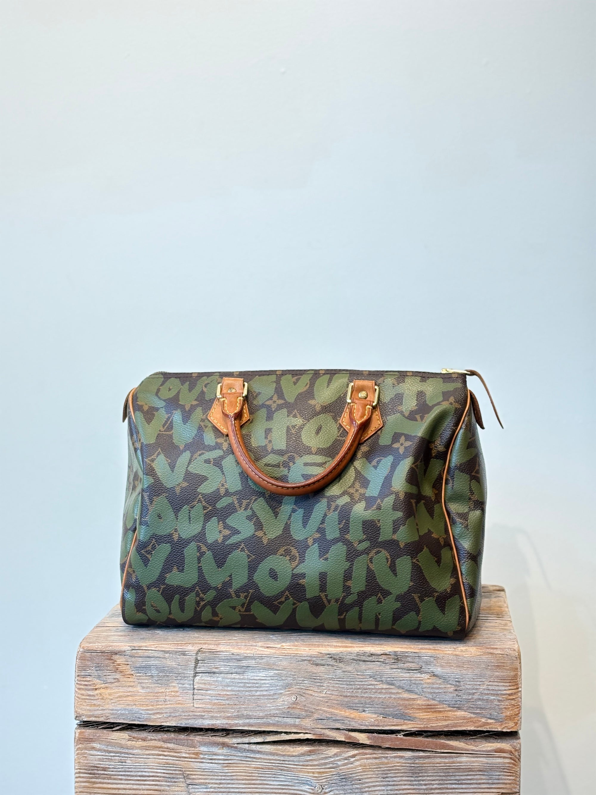 Louis Vuitton x Stephen Sprouse 2001 Speedy 30, brown/dark green