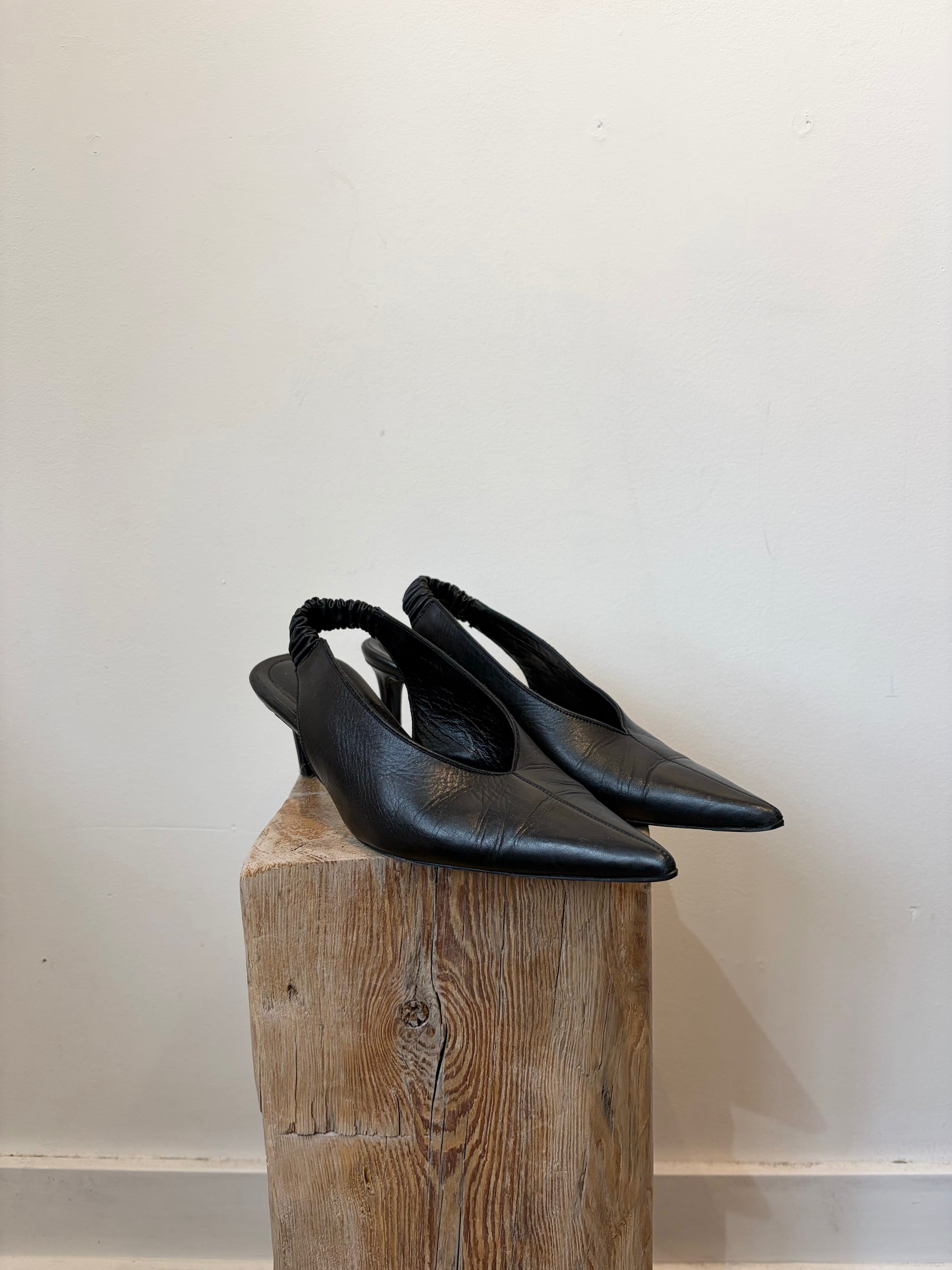 Anine Bing Lyla Slingback Pumps, Black, 38