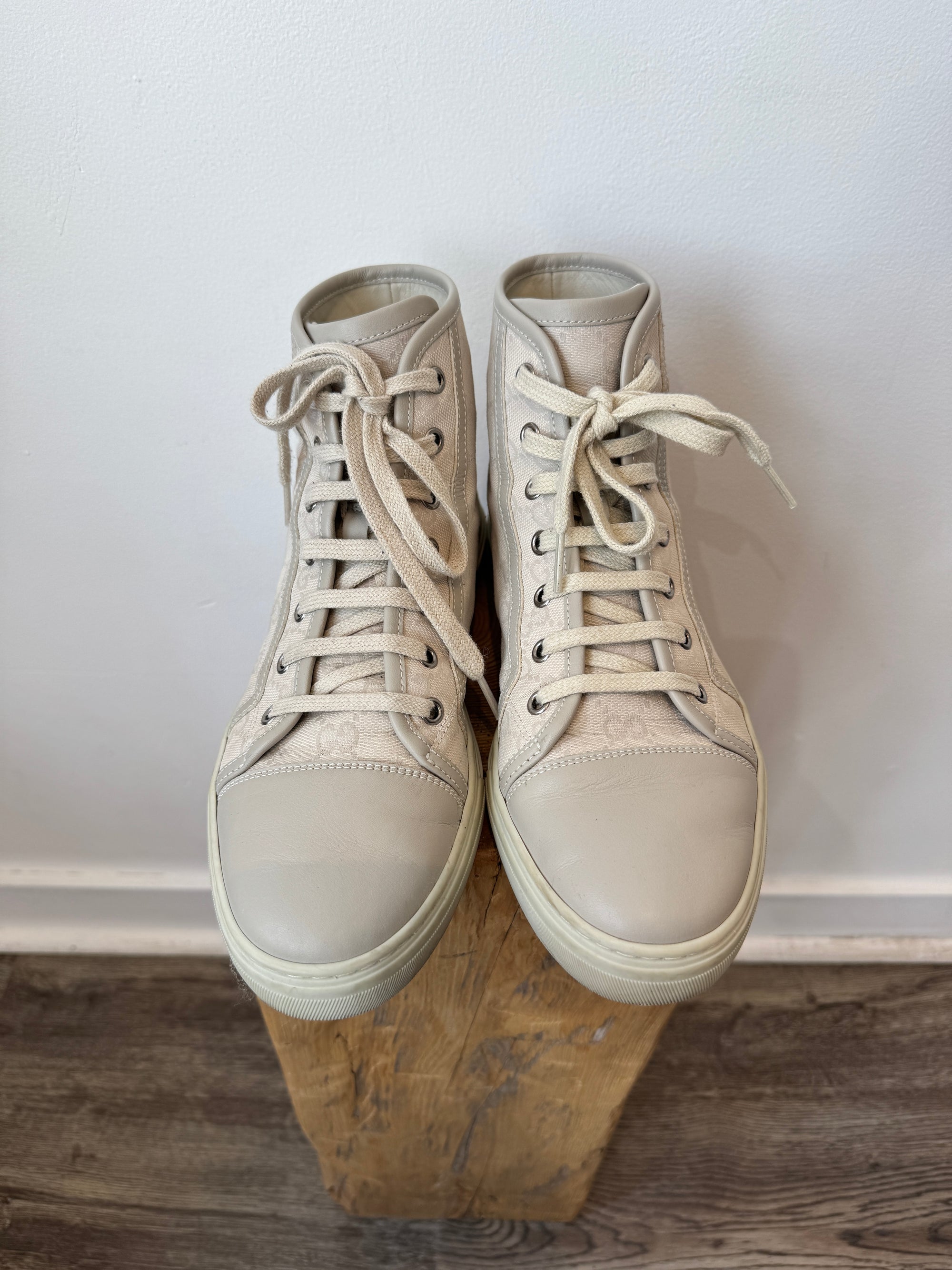 Gucci High Top Sneakers, grey/cream, 38.5
