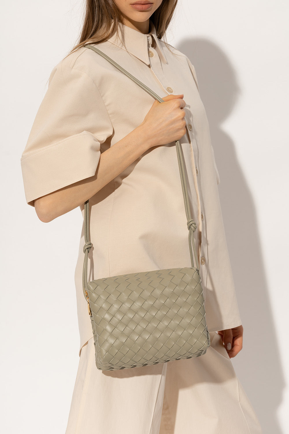 Bottega Veneta Small Loop Camera Bag Sage