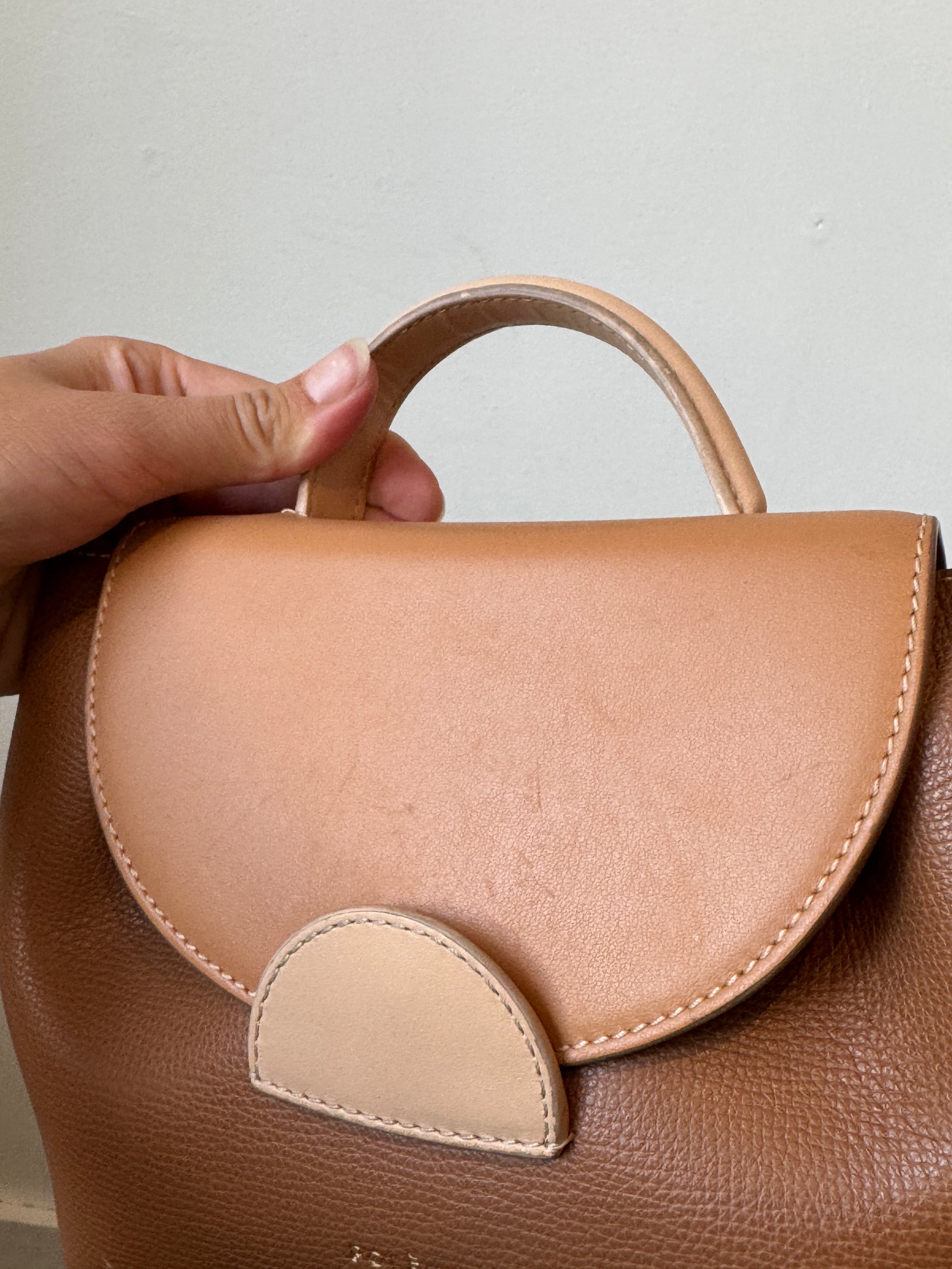 Polène Numero Un Nano Handbag, Camel