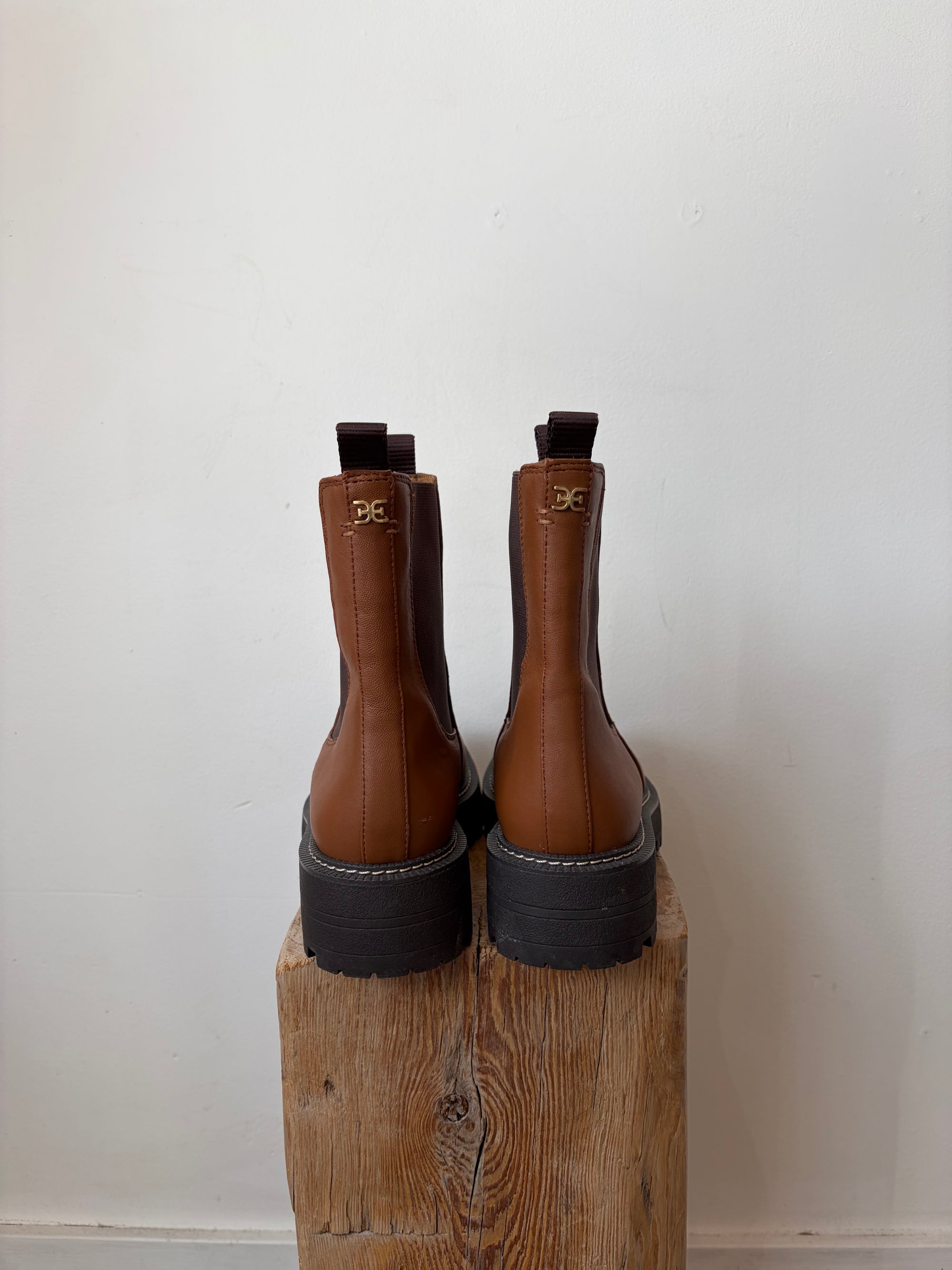 Sam Edelman Laguna Chelsea Leather Boots, Tawny Brown, 8