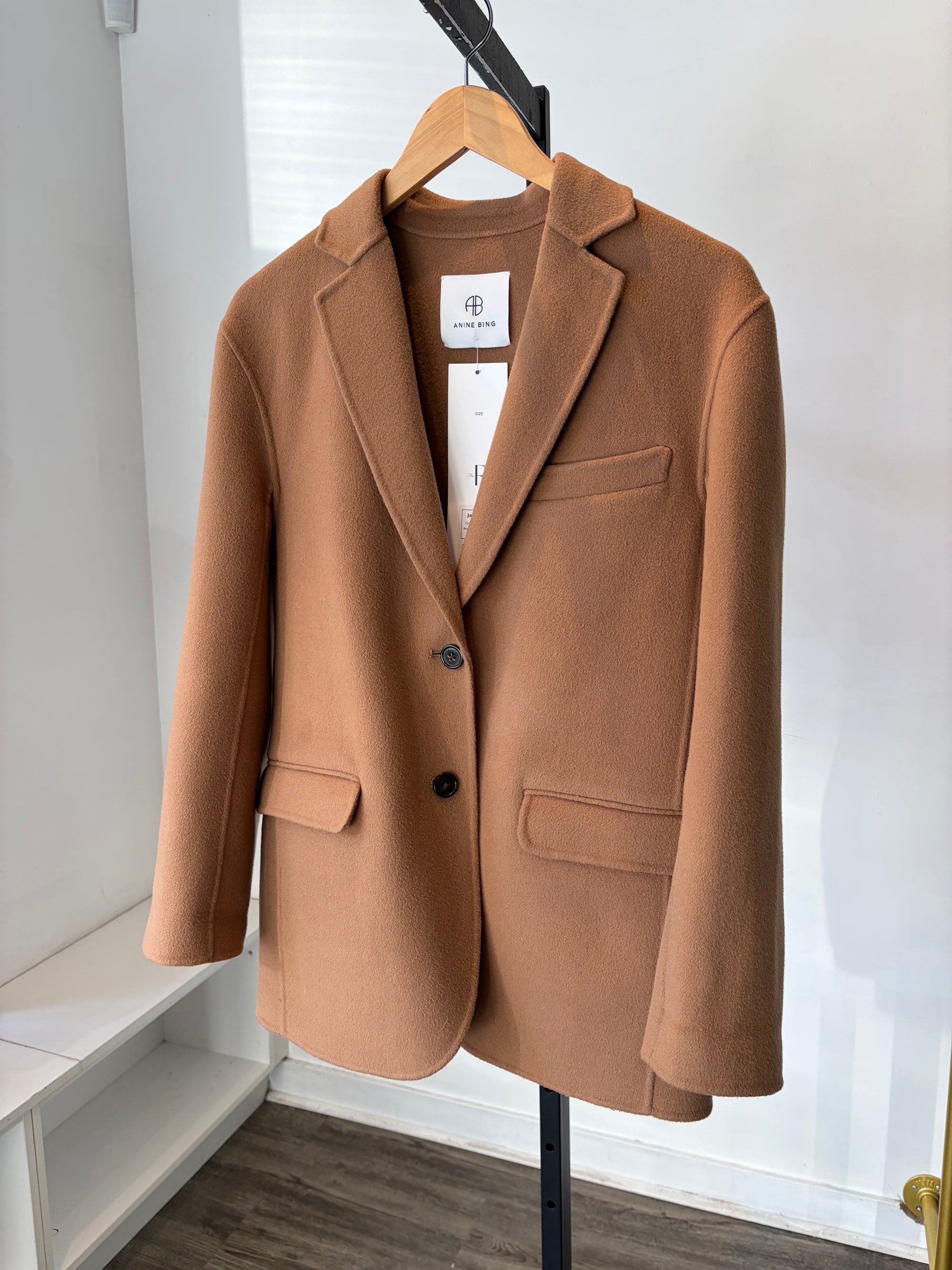 Anine Bing Quinn Blazer, Camel, XS