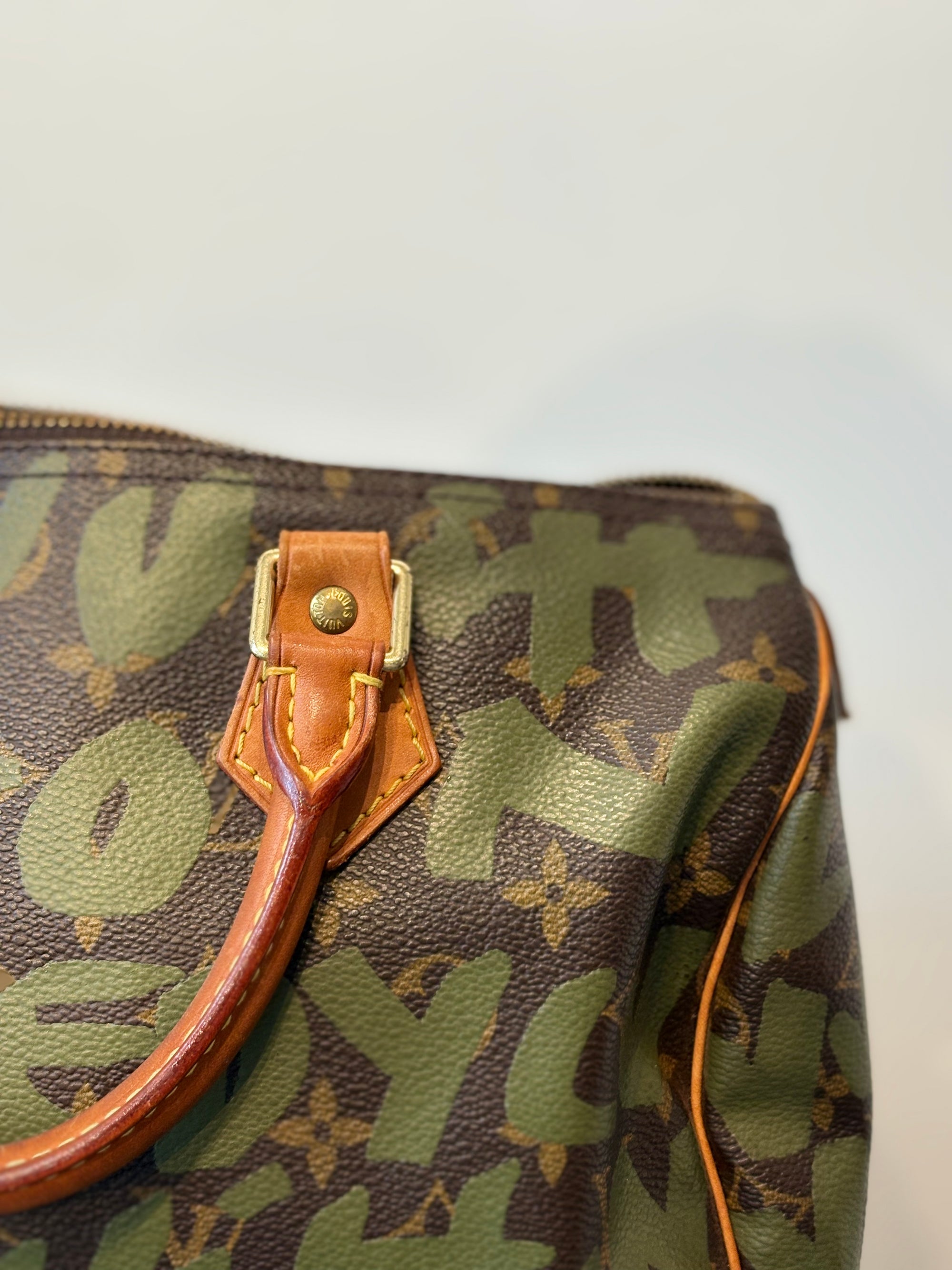 Louis Vuitton x Stephen Sprouse 2001 Speedy 30, brown/dark green