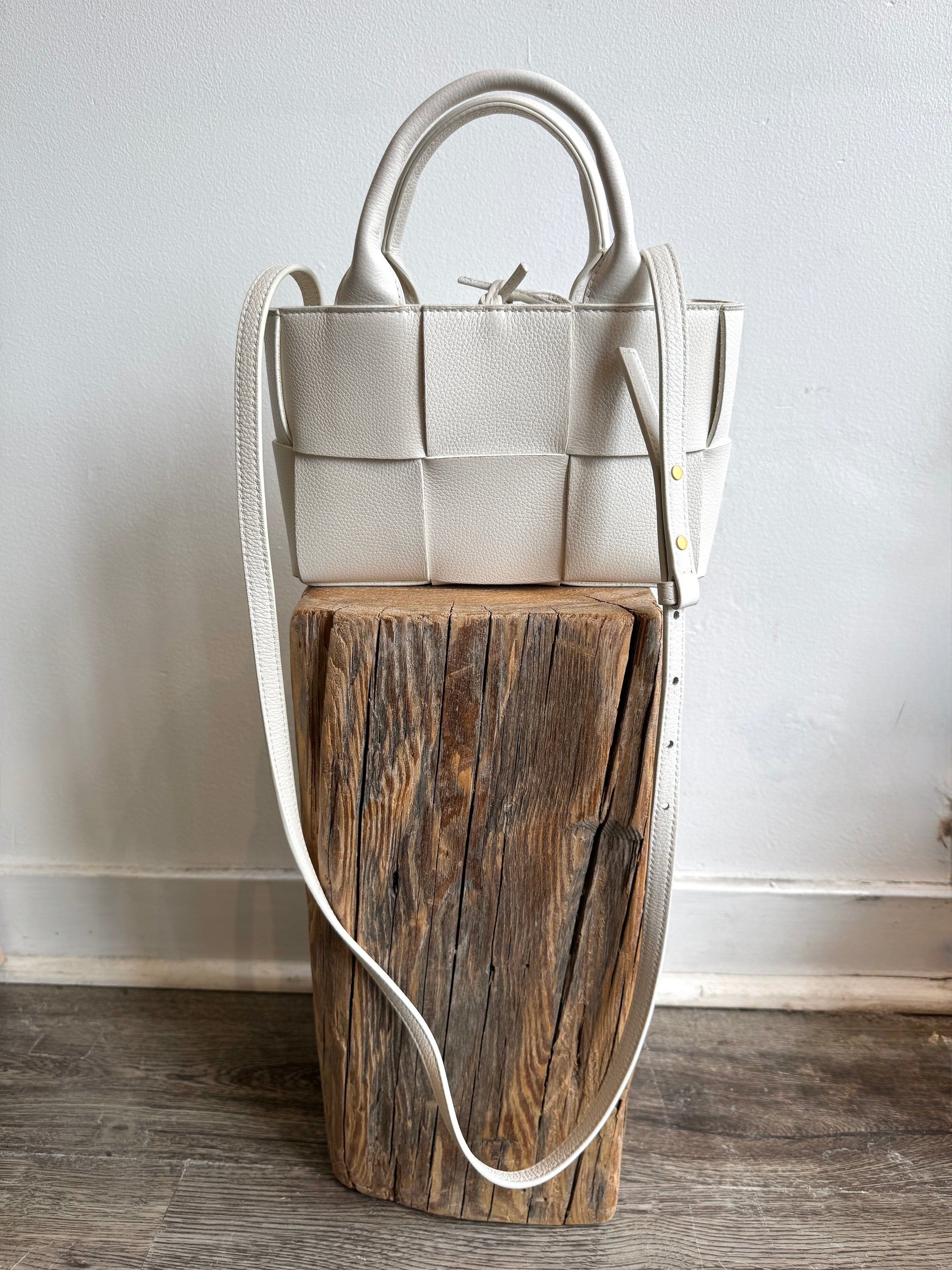 Bottega Veneta Candy Arco Tote, White