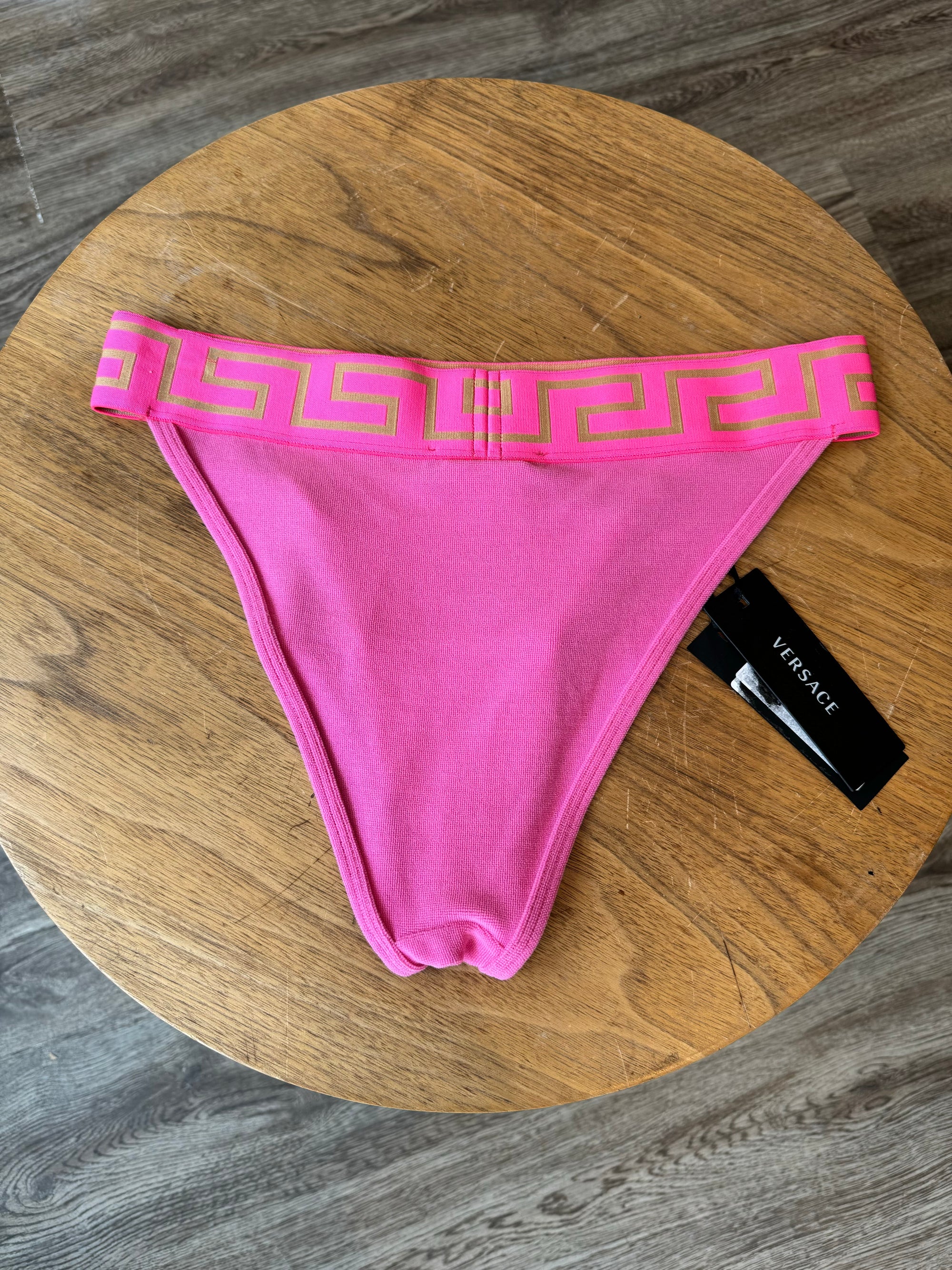 Versace Greca Pink Bikini, Size 3