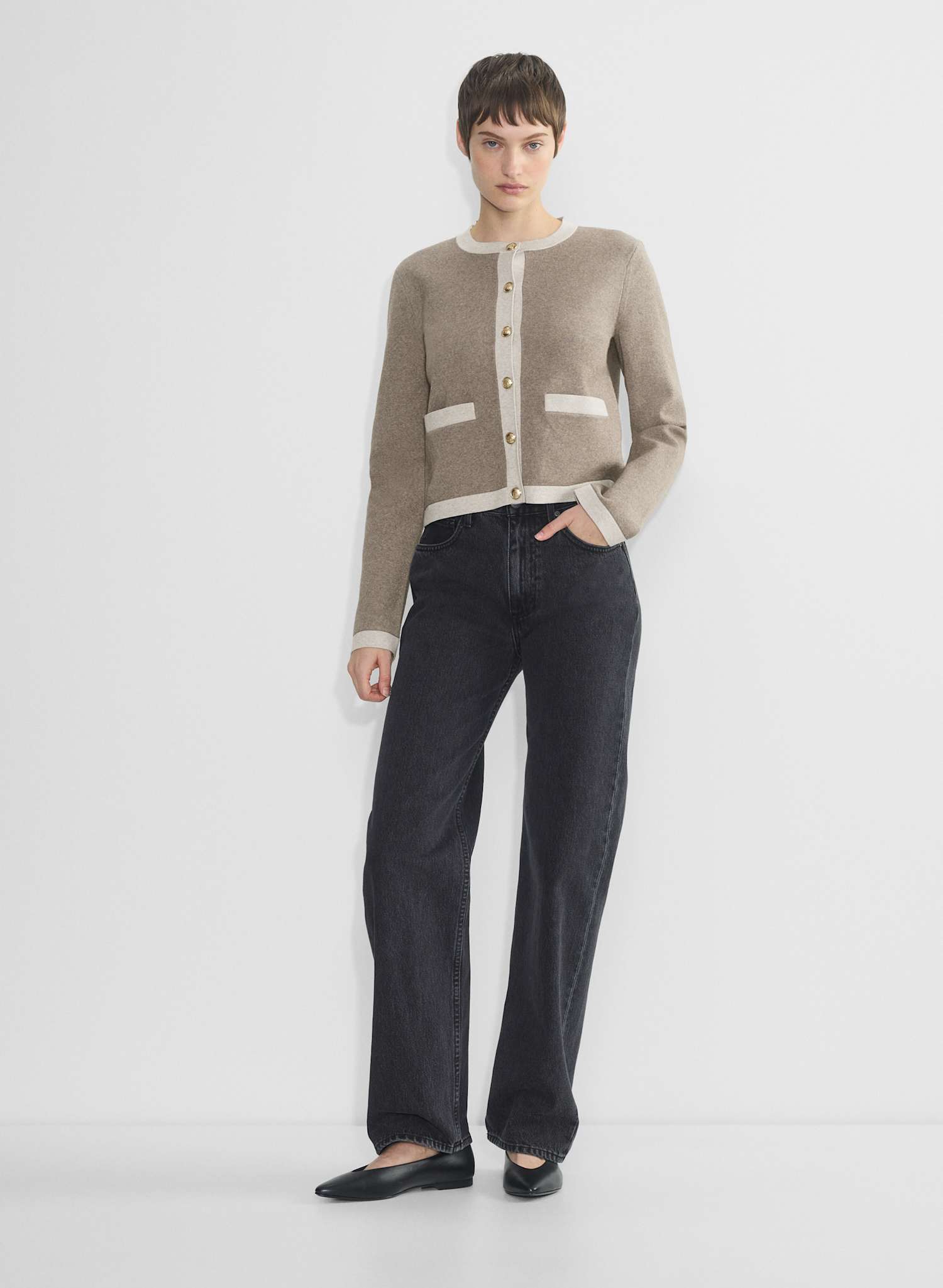 Babaton Approach two toned cardigan, XS