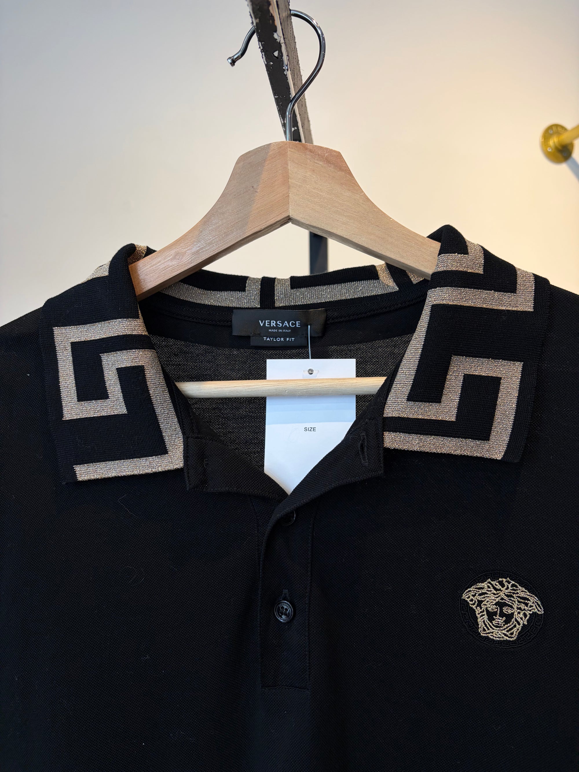 Versace, Black/Gold Polo, Large