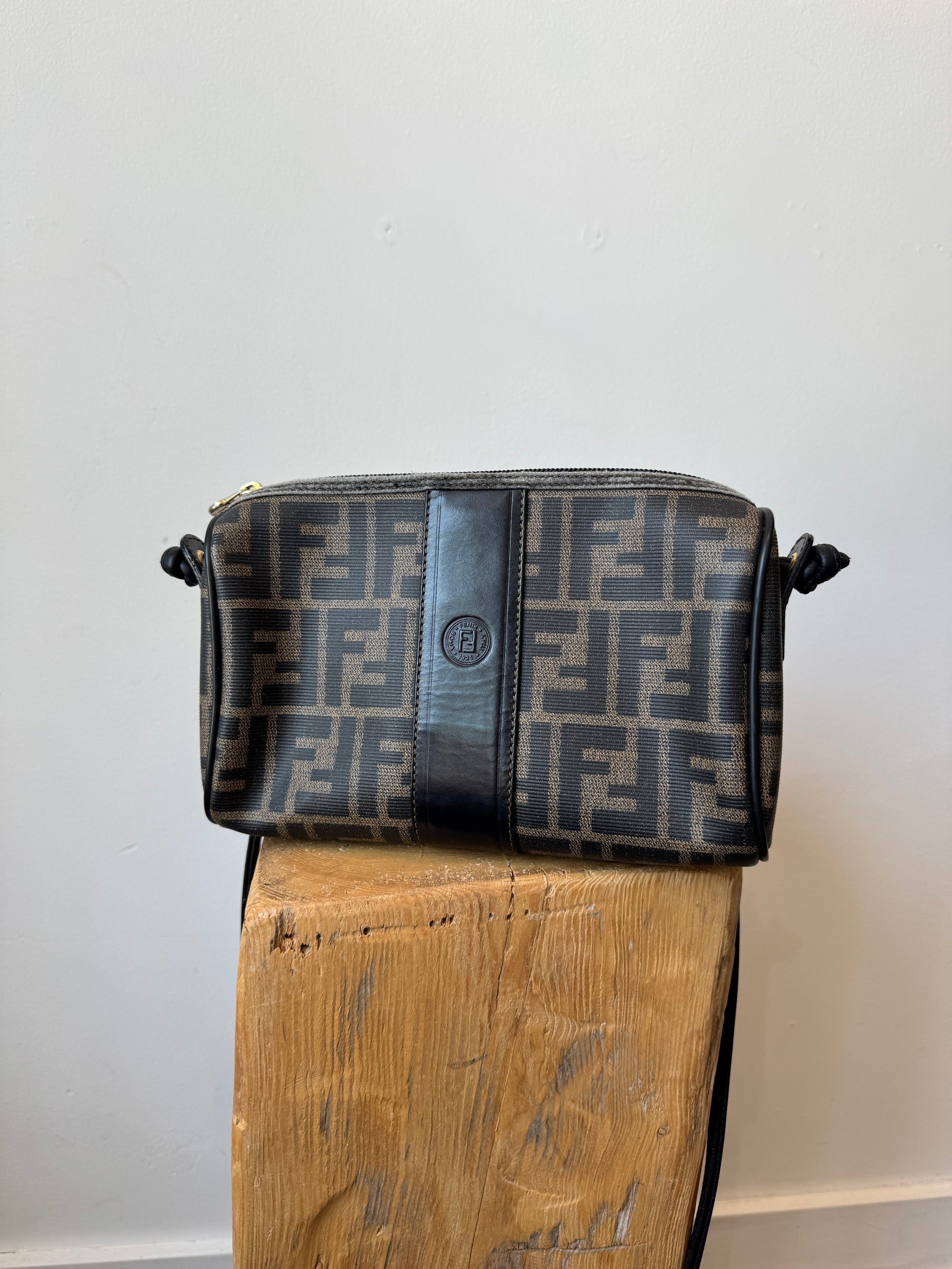 Fendi Zucca Vintage Crossbody Black