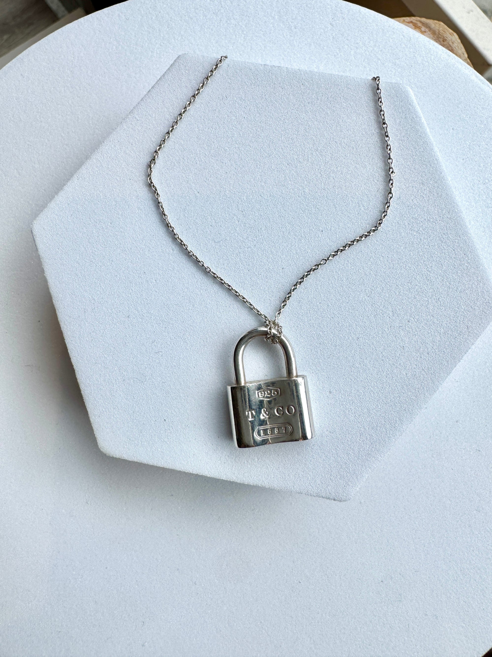 Tiffany & Co. Lock Pendant Necklace, Silver