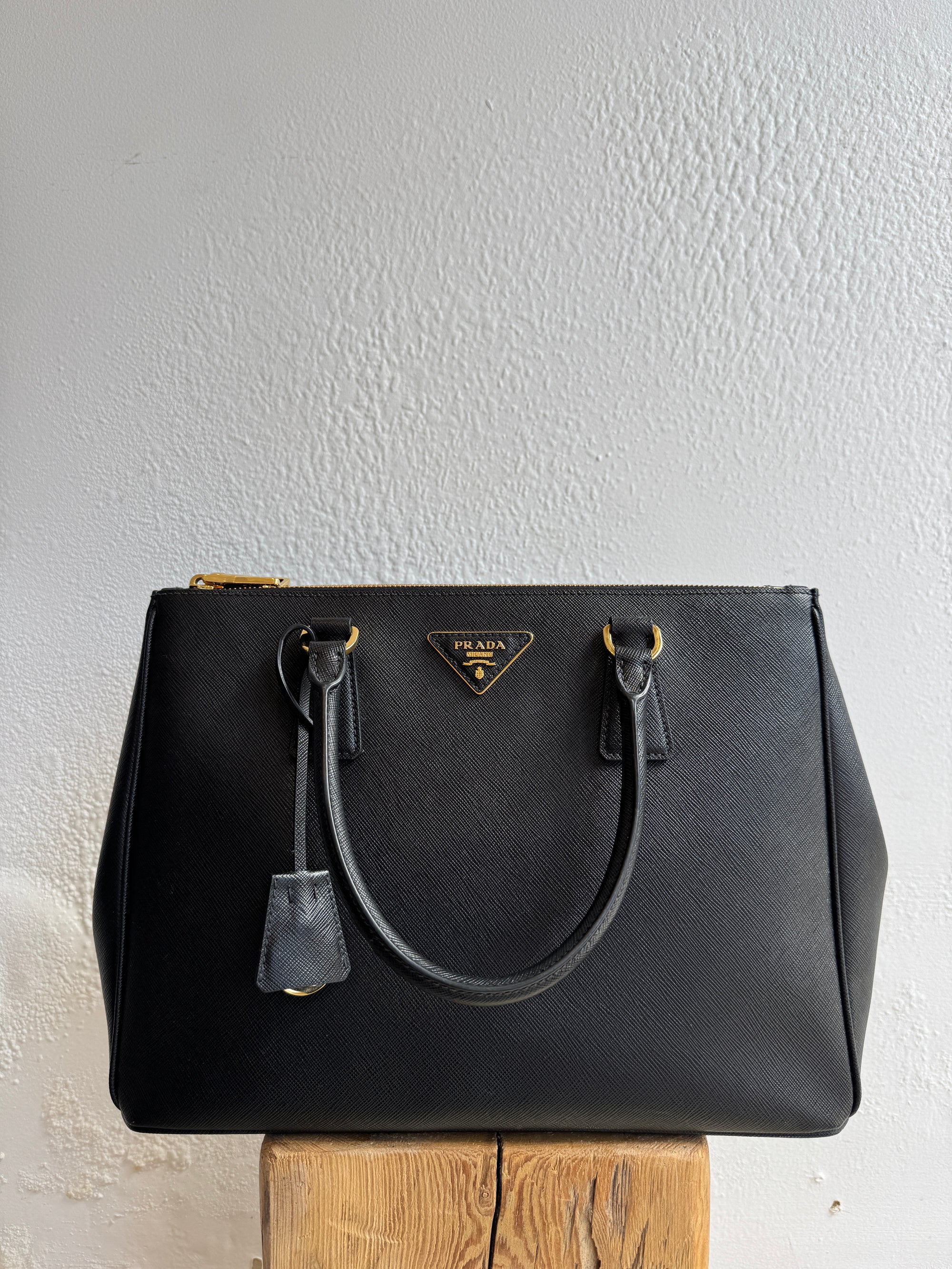 Prada Galleria Large Saffiano Leather Handbag, 2022, Black