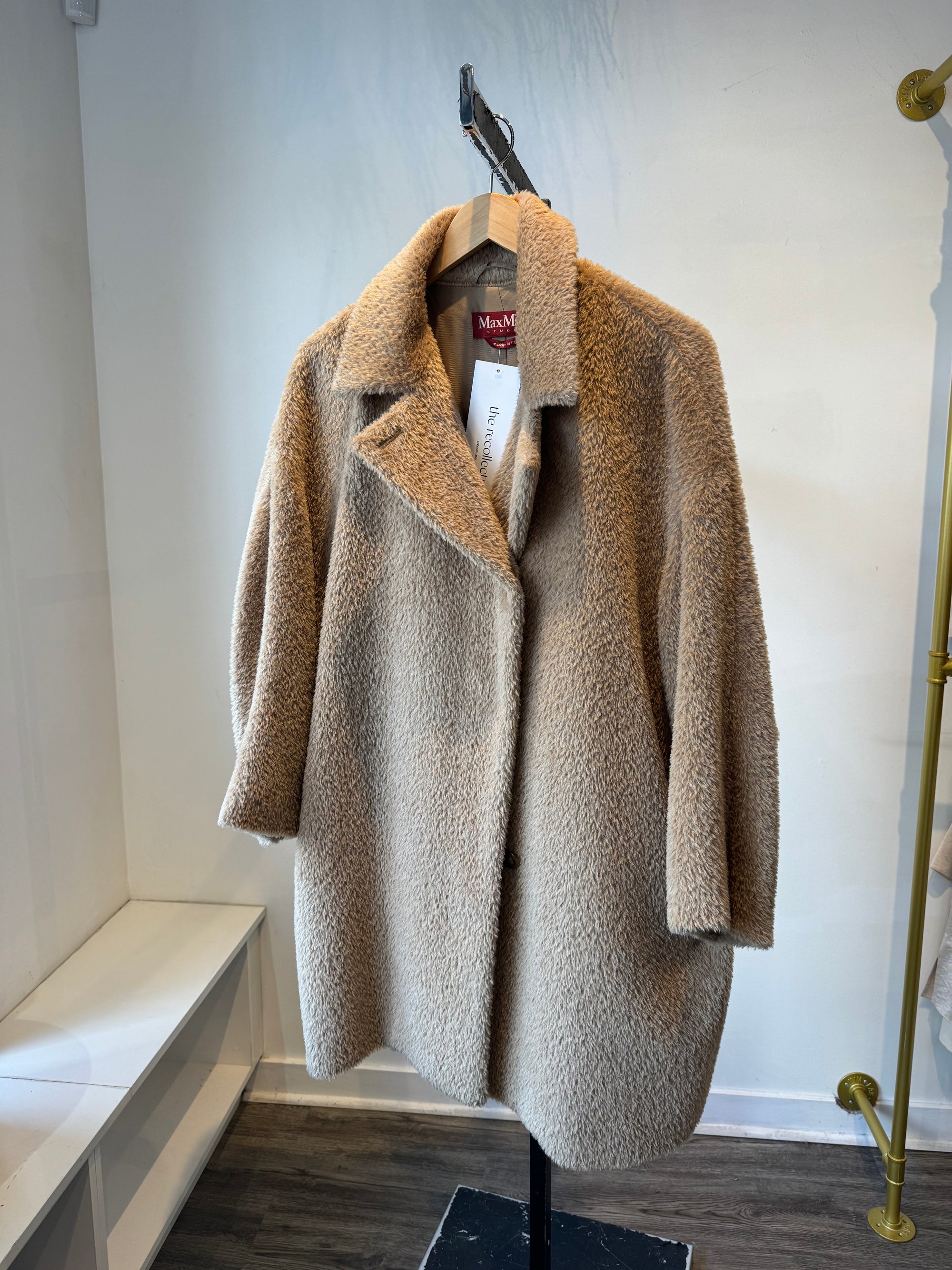 MaxMara teddy coat, Tan, 42