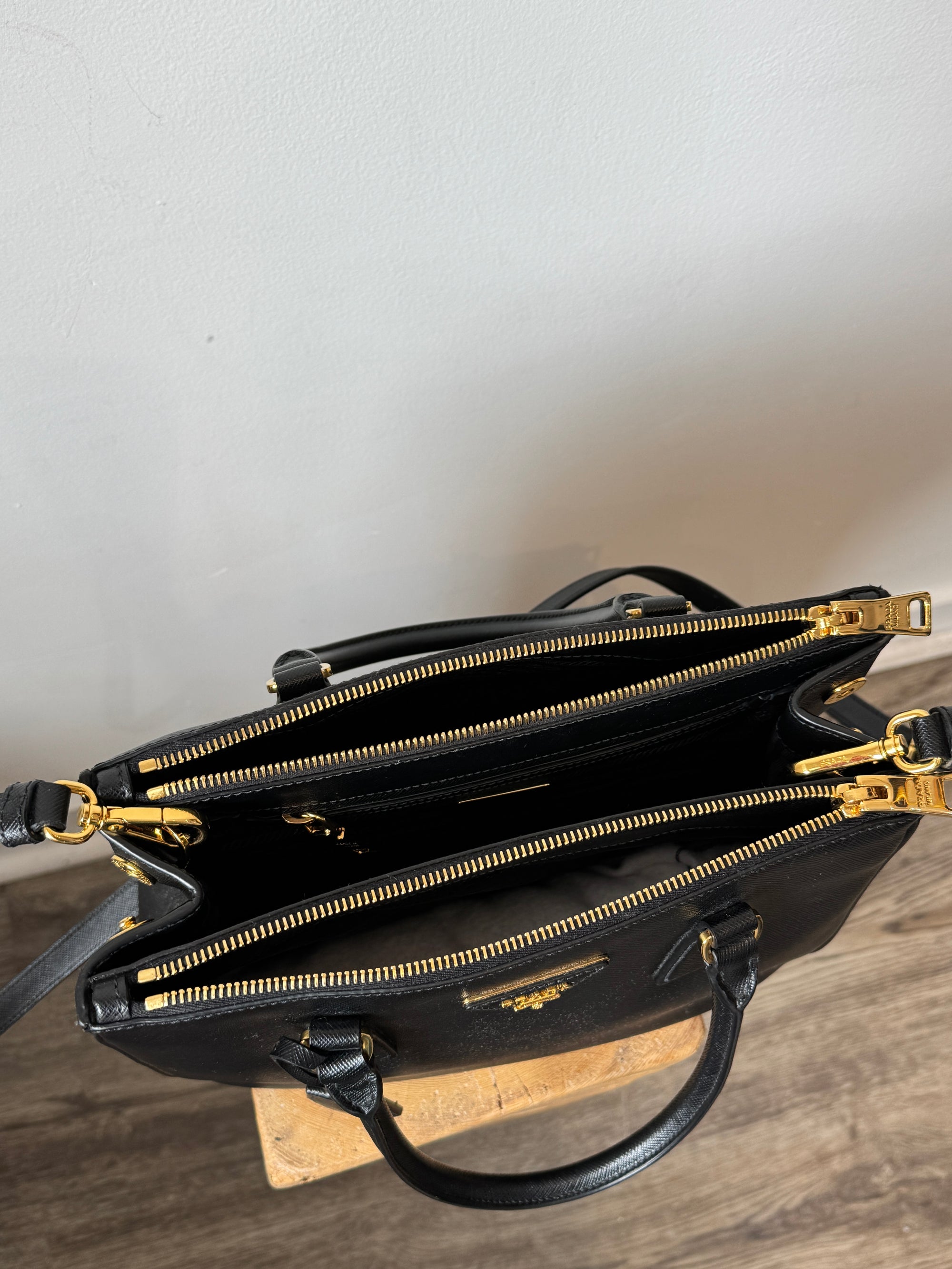 Prada Black Small 2017 Galleria Tote