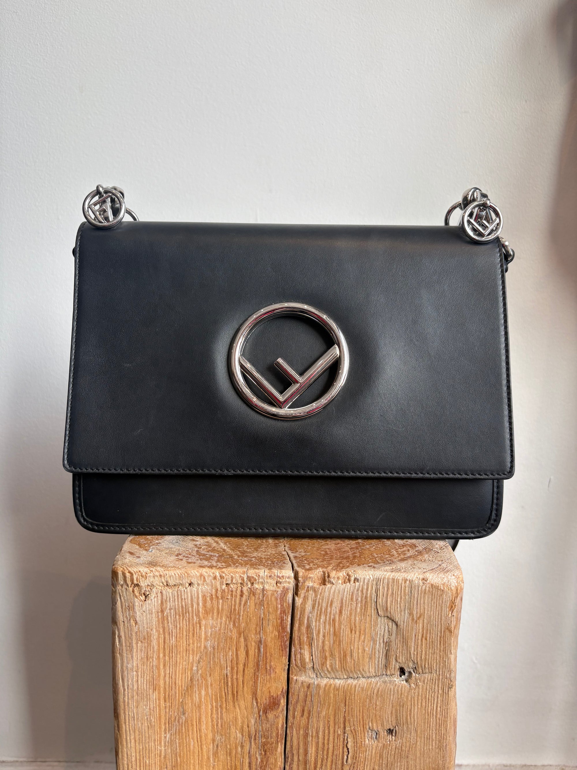 Fendi Kan F Shoulder Bag Black