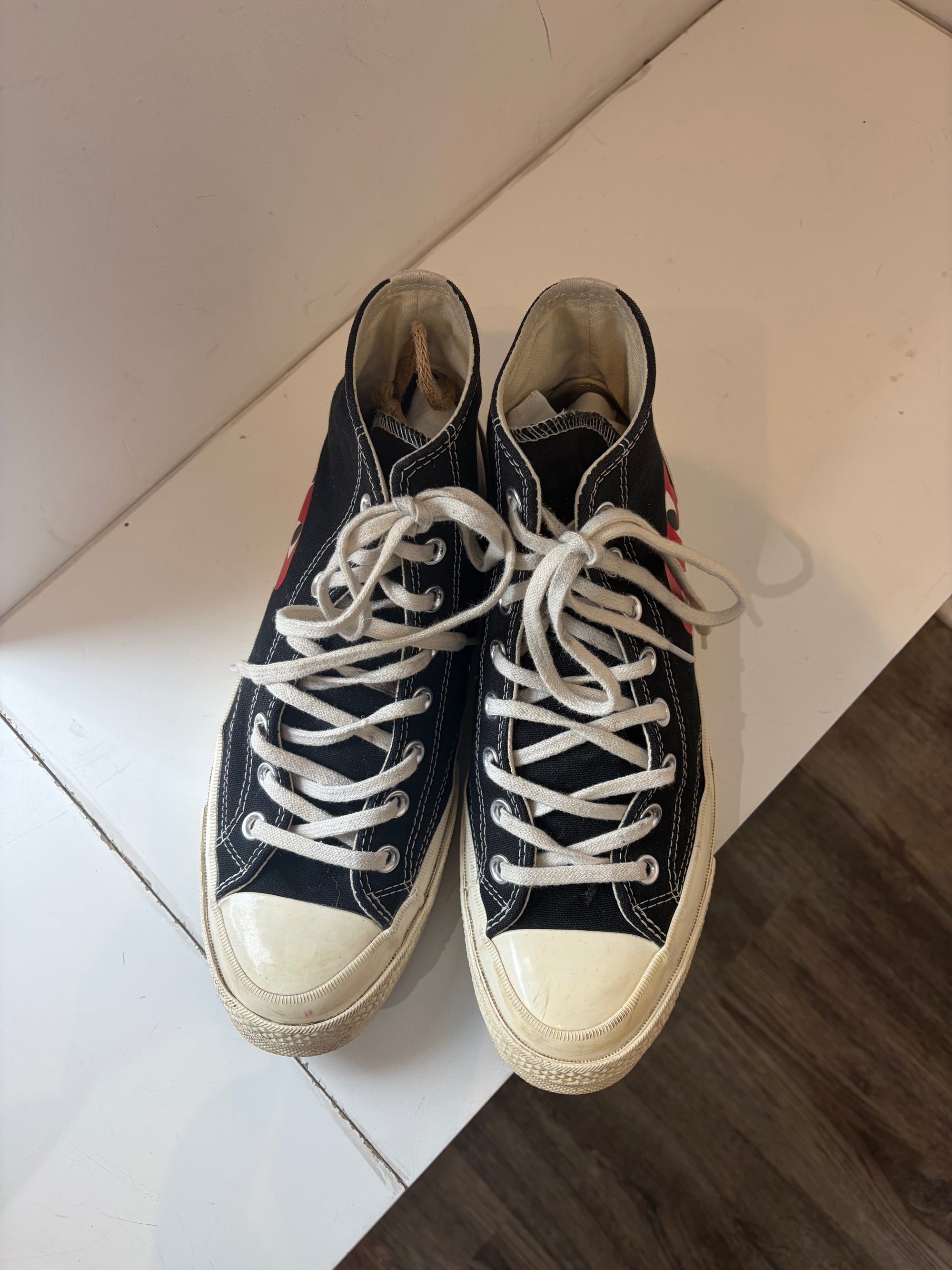 Comme des Garcons x Converse Big Heart High Top, Footwear Black, 8 M/ 10 W