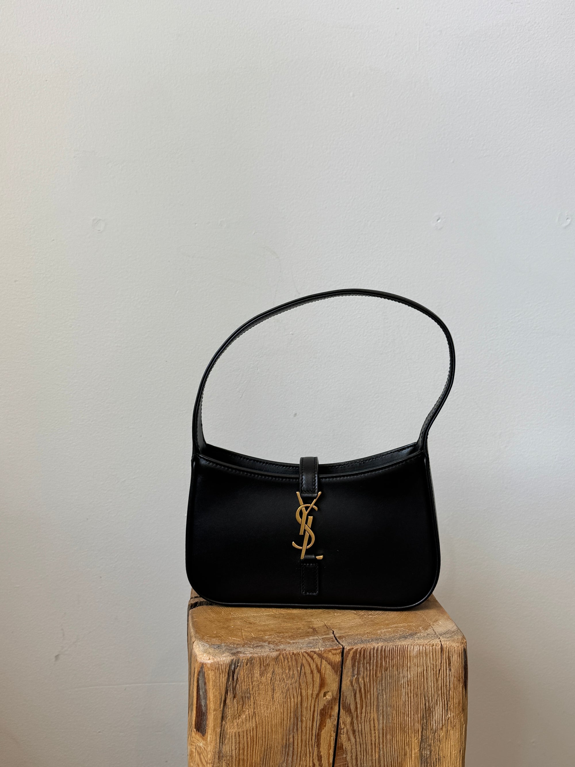 Saint Laurent Mini Le 5 à 7 Compact Purse, Smooth Leather