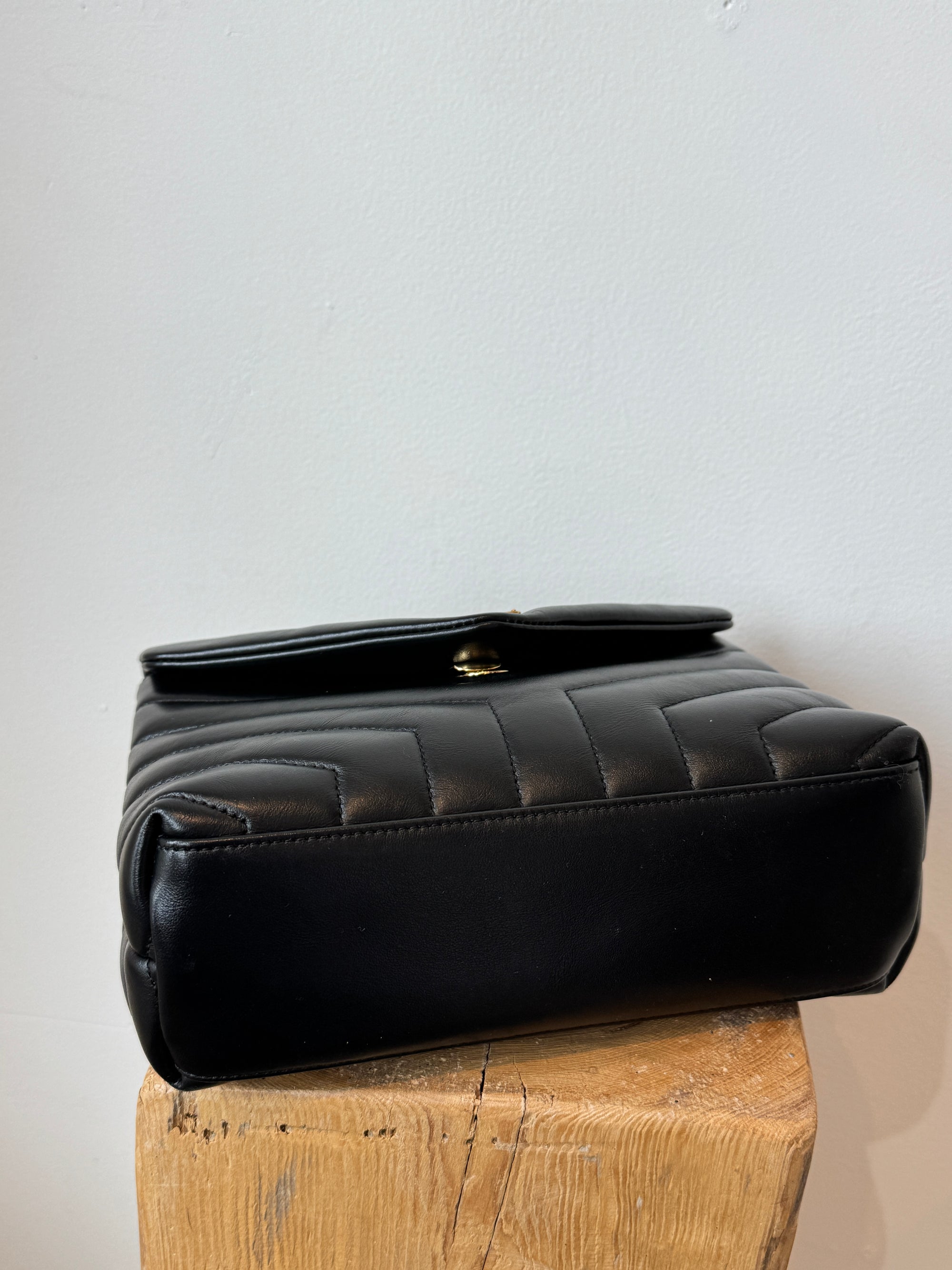 Saint Laurent Small Loulou Quilted Handbag Black