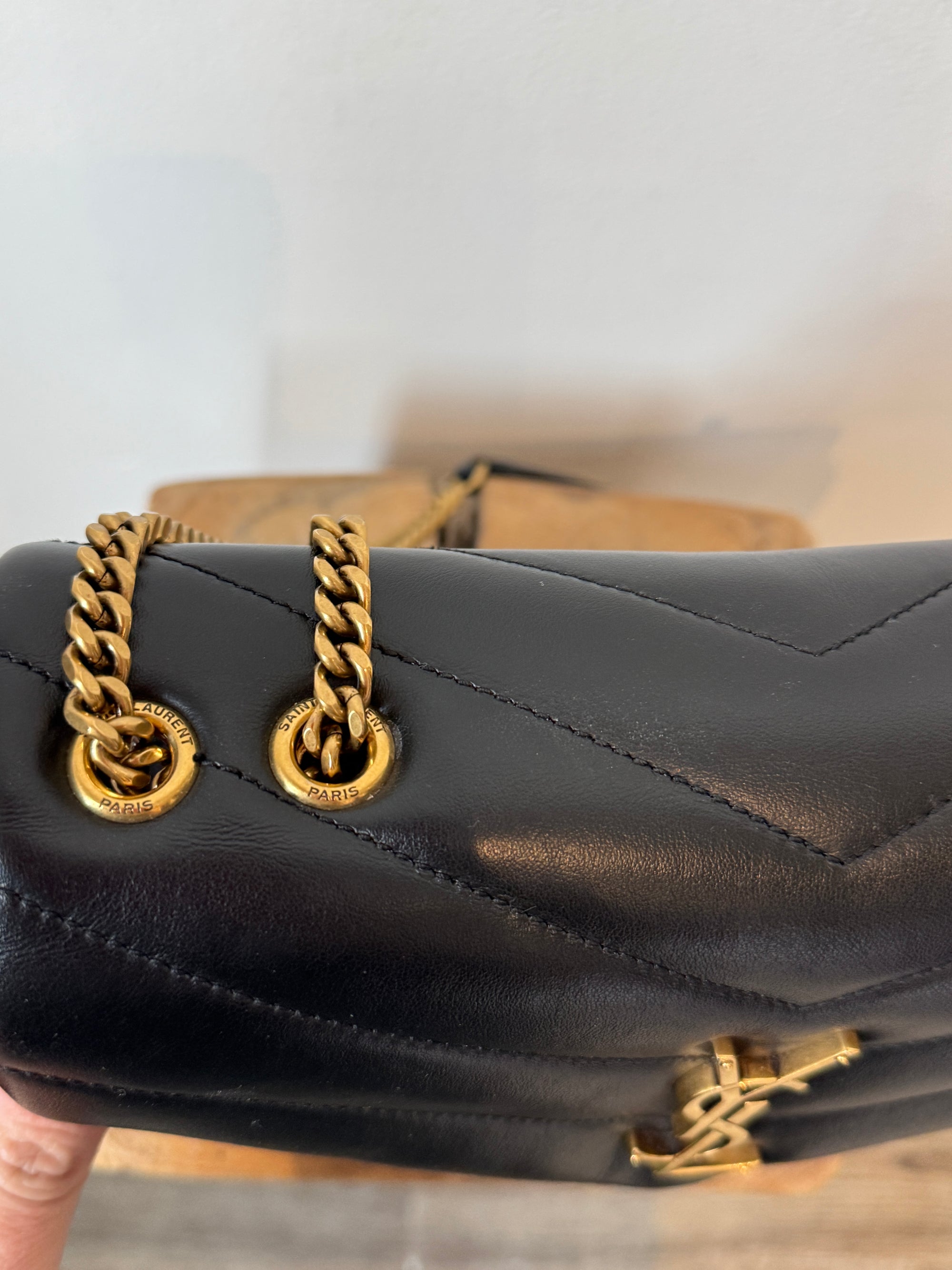 Saint Laurent Small Loulou Quilted Handbag Black