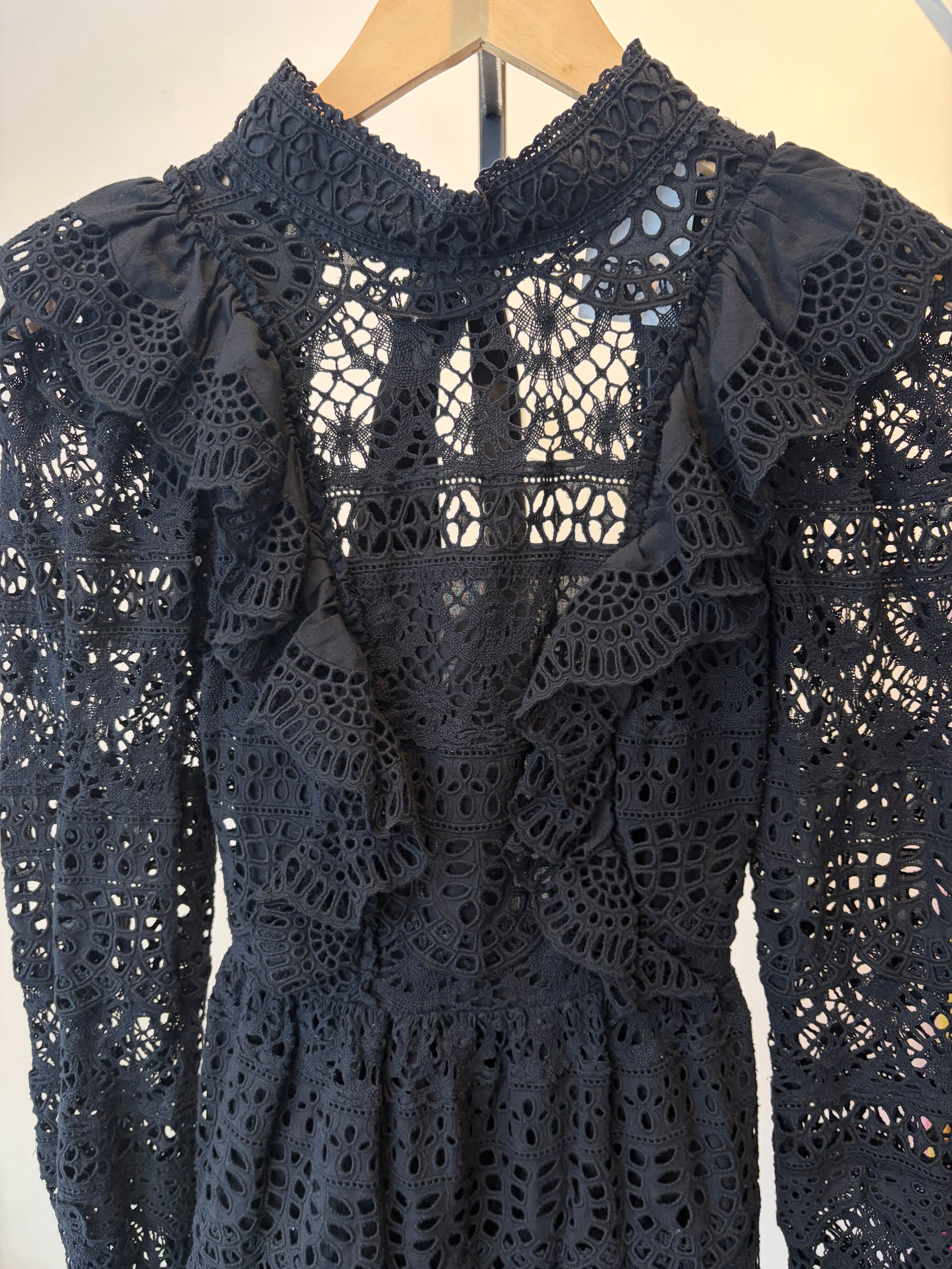 Sea New York, Patrizia Lace Open Back Mini Dress, 0