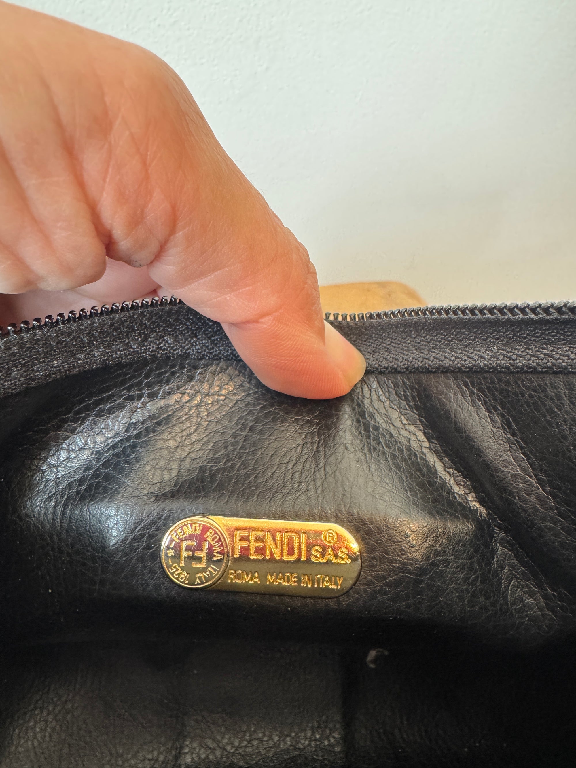 Fendi Zucca Vintage Crossbody Black
