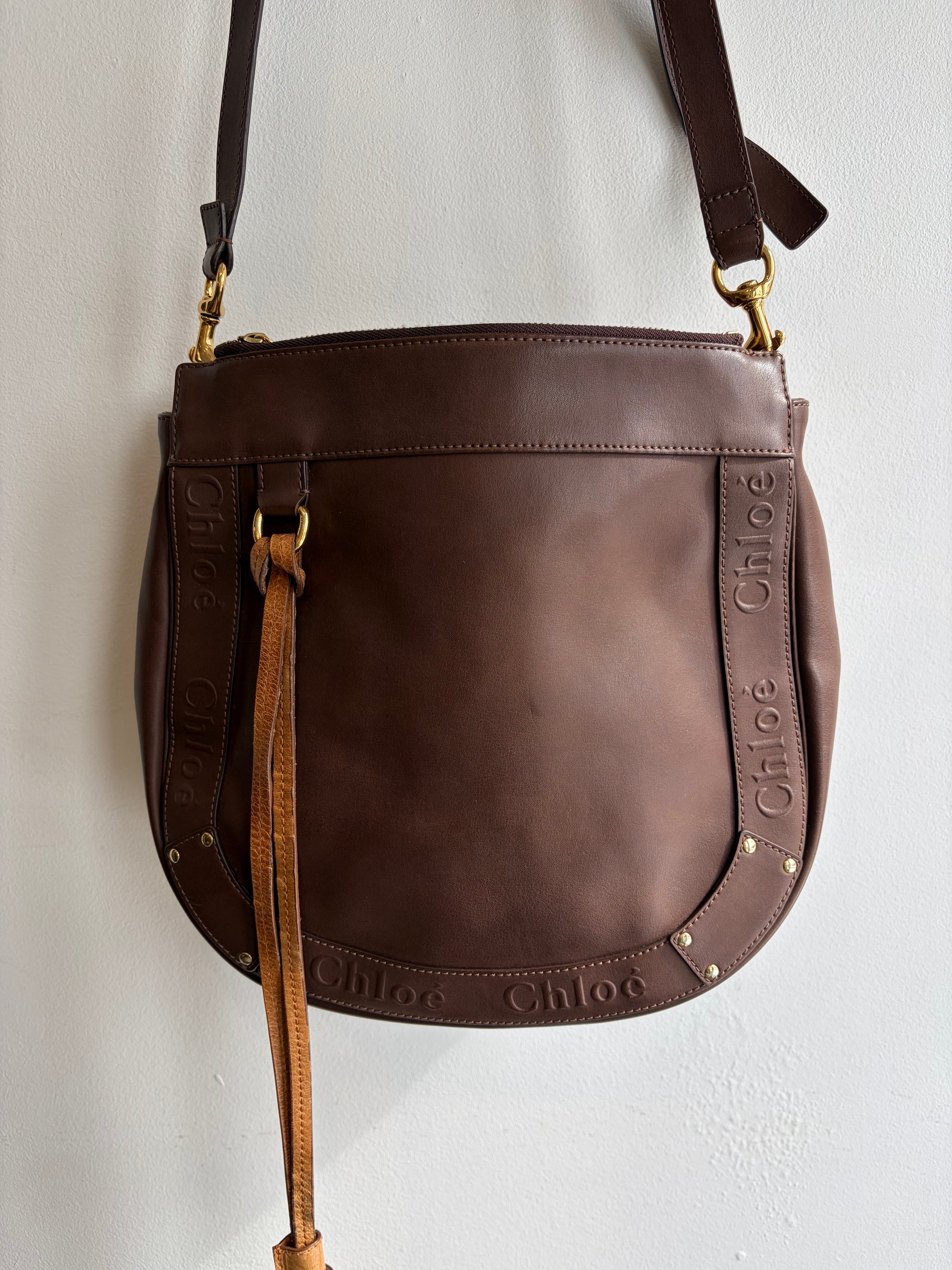 Chloe Eden Crossbody Bag, Brown