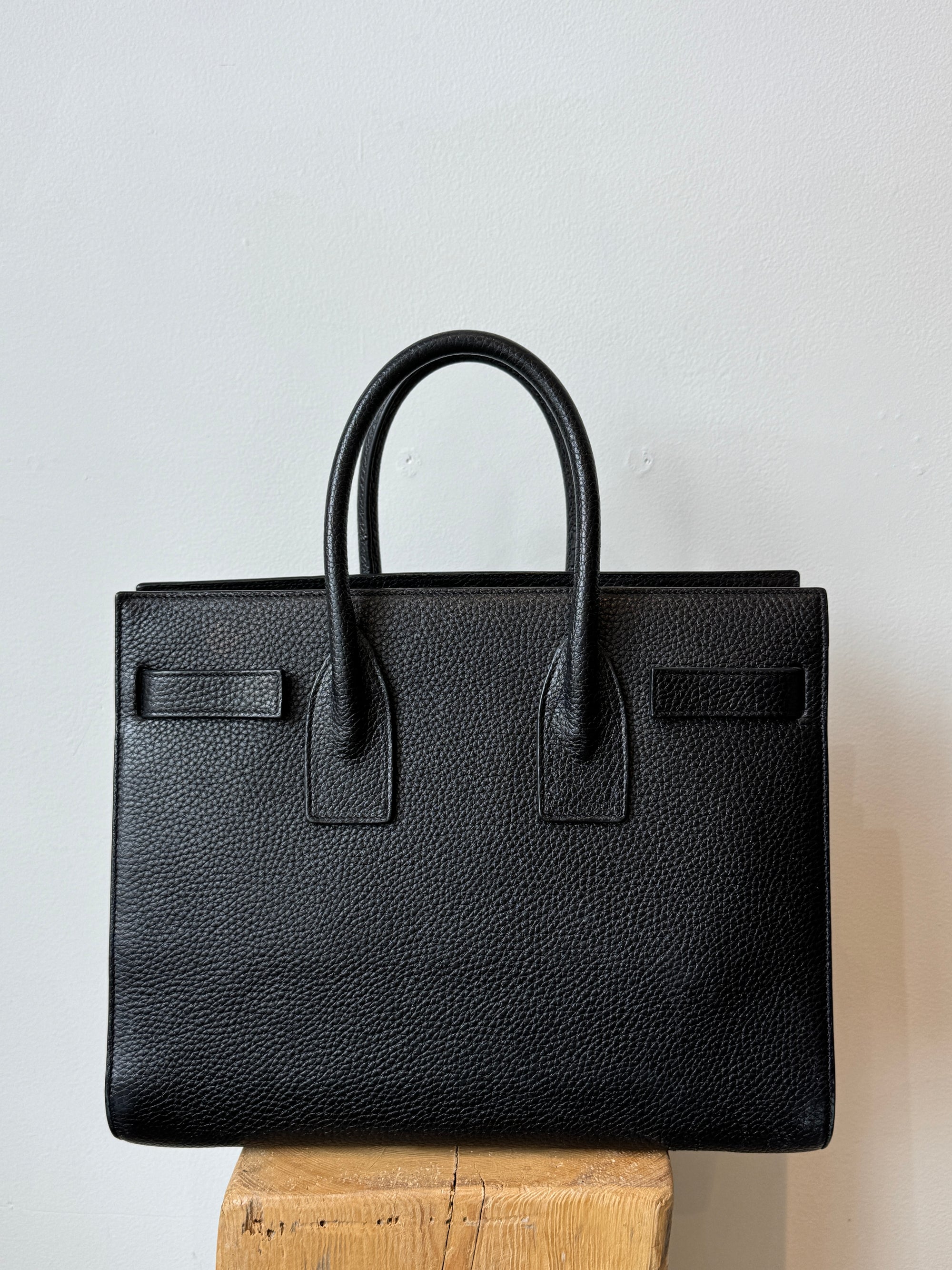 Saint Laurent Sac Du Jour Small, Black Grained Leather