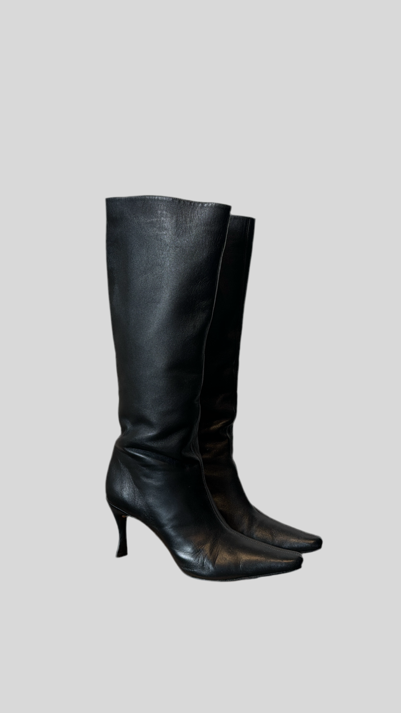 By Far black leather "Stevie 42" boots Size 37