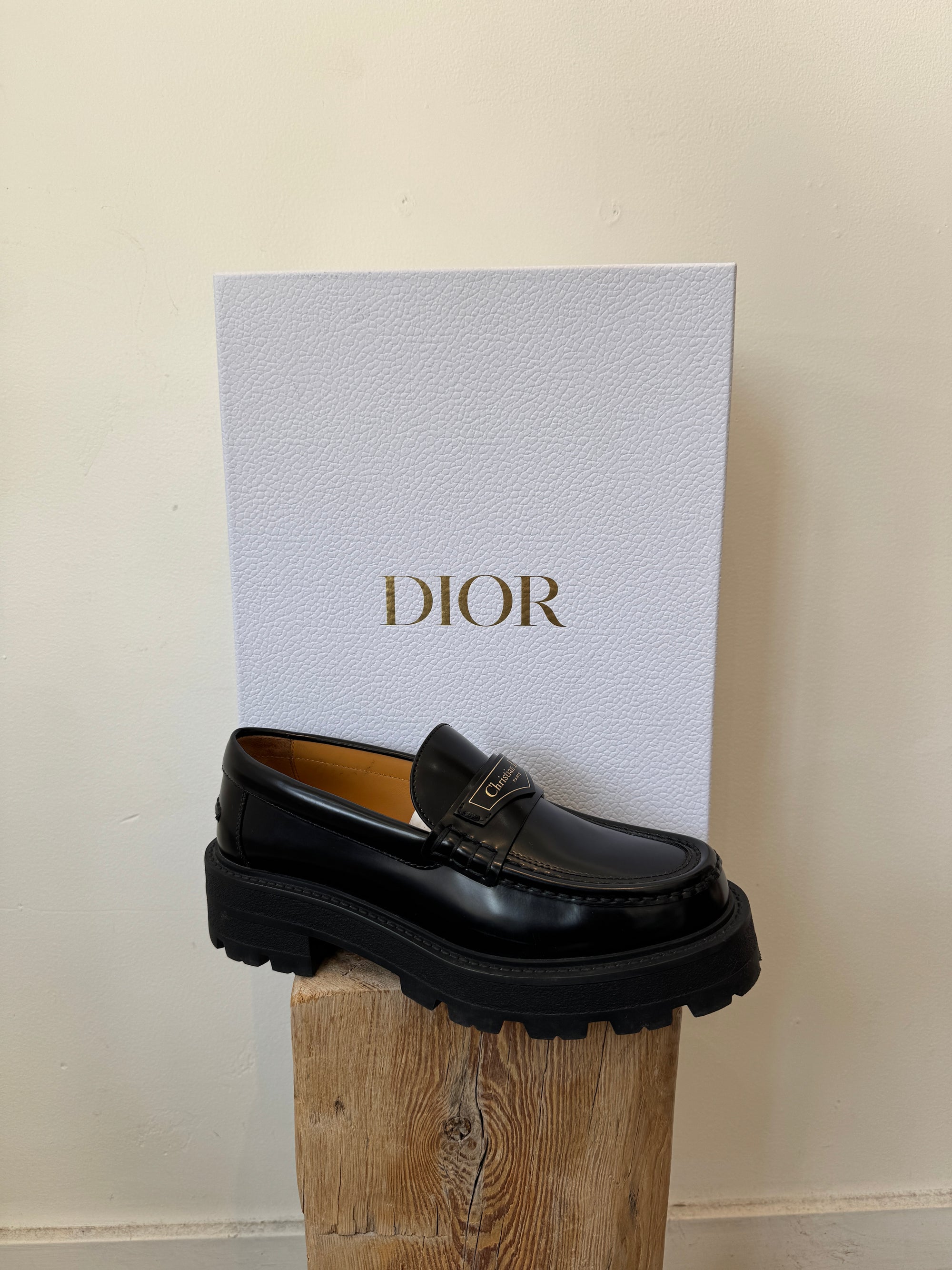 Christian Dior Boy Loafers, Black, 37