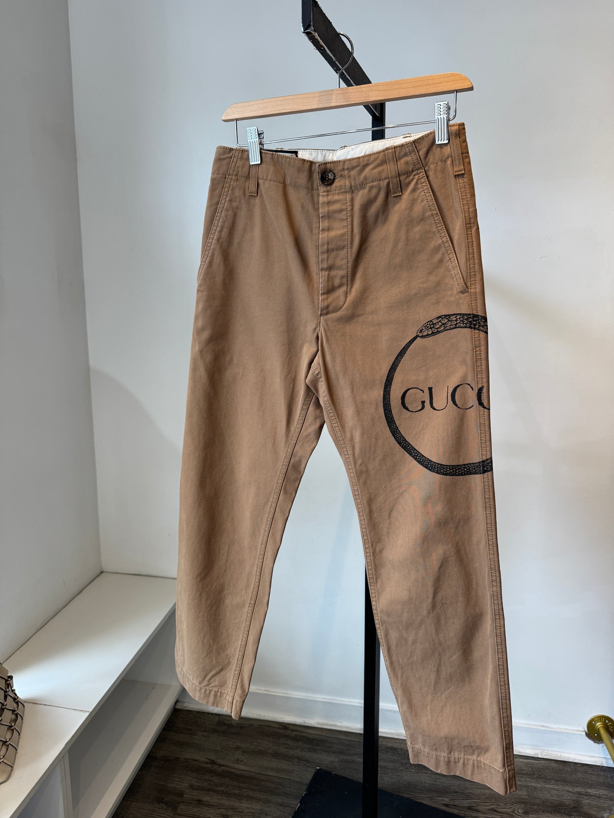 Gucci Tan Logo Trousers, 2