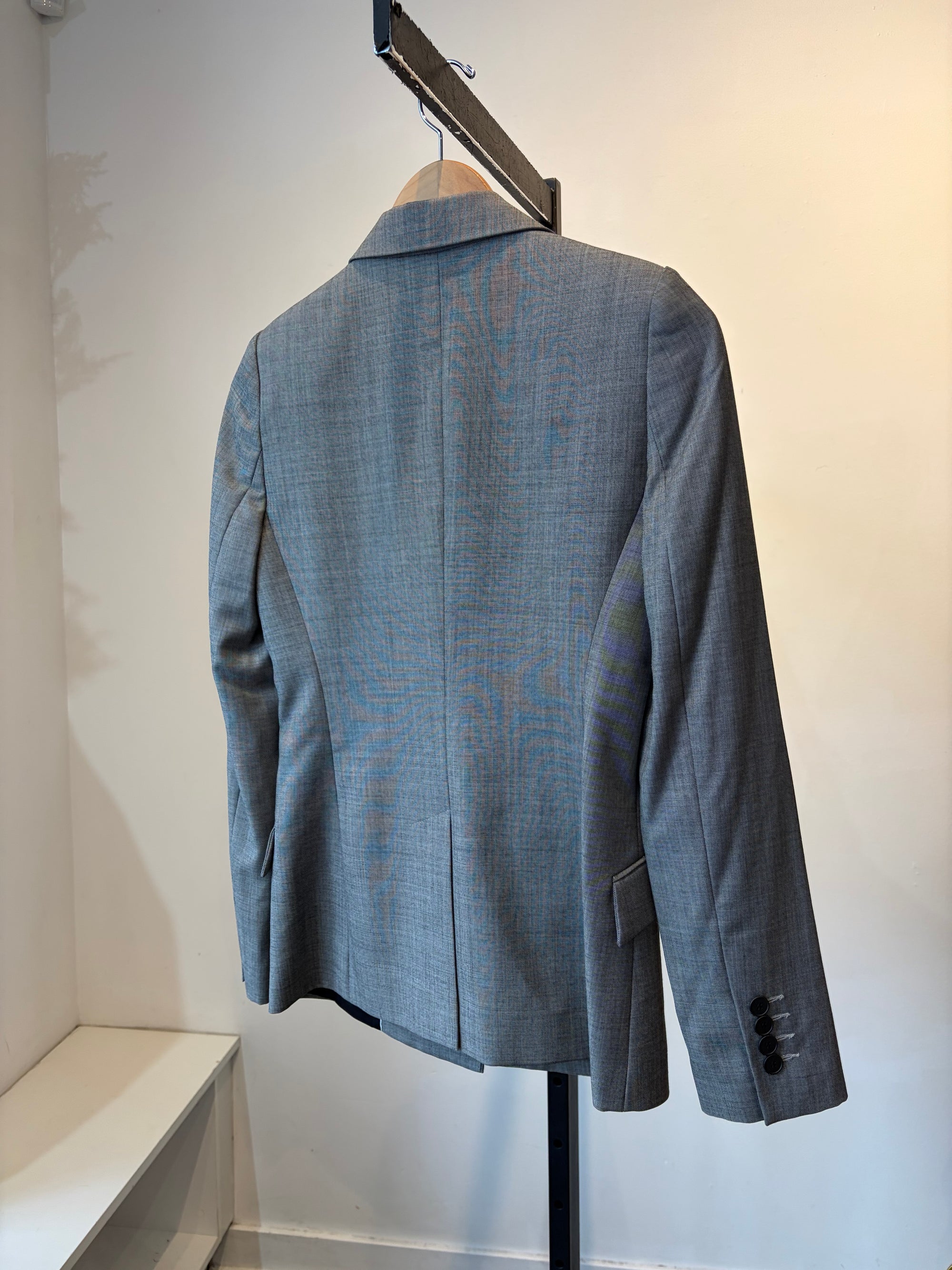 Judith & Charles, 100% wool Exterior Fitted Blazer, Grey, 2